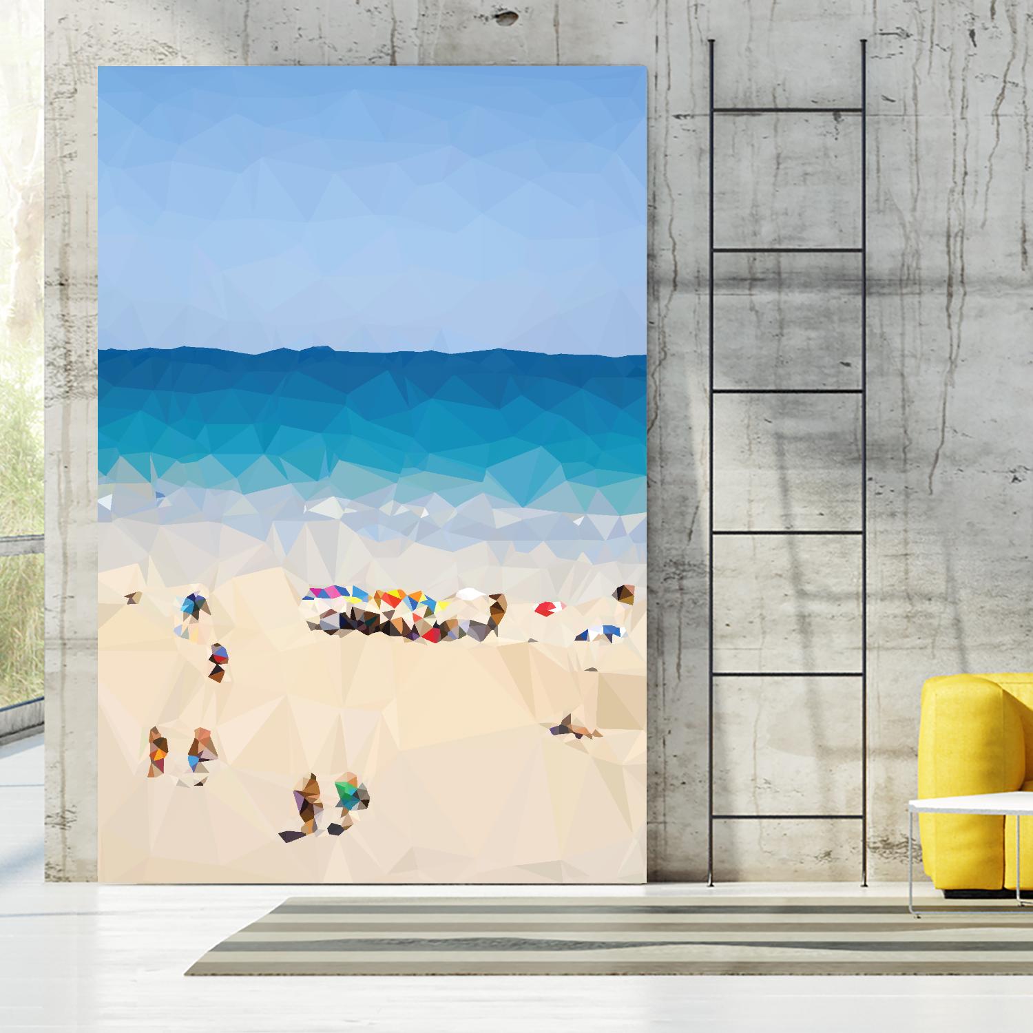 Beach Fragments E by THE Studio on GIANT ART - blue nautical
