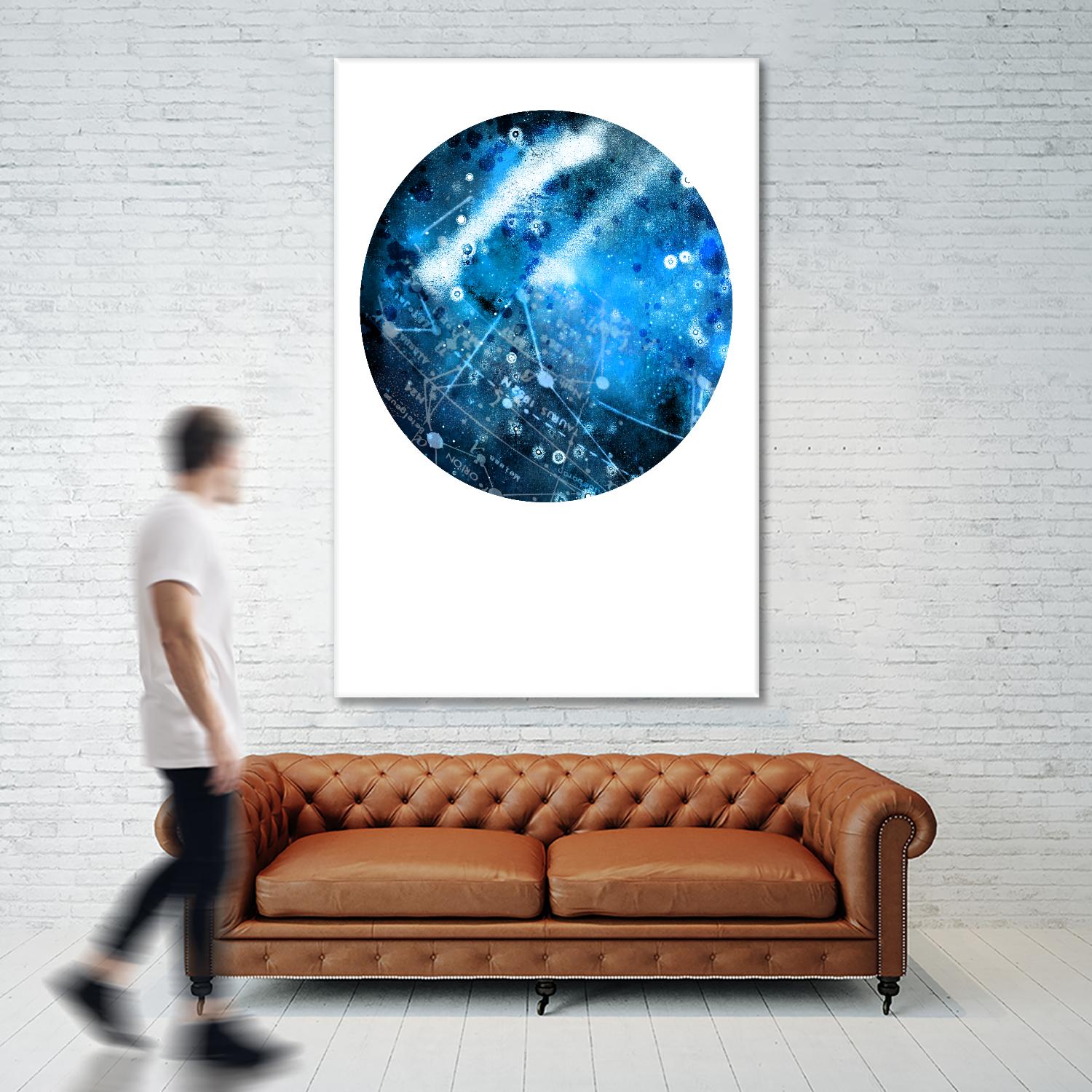Interstellar Sphere 1 by Katie Todaro on GIANT ART - blue abstract