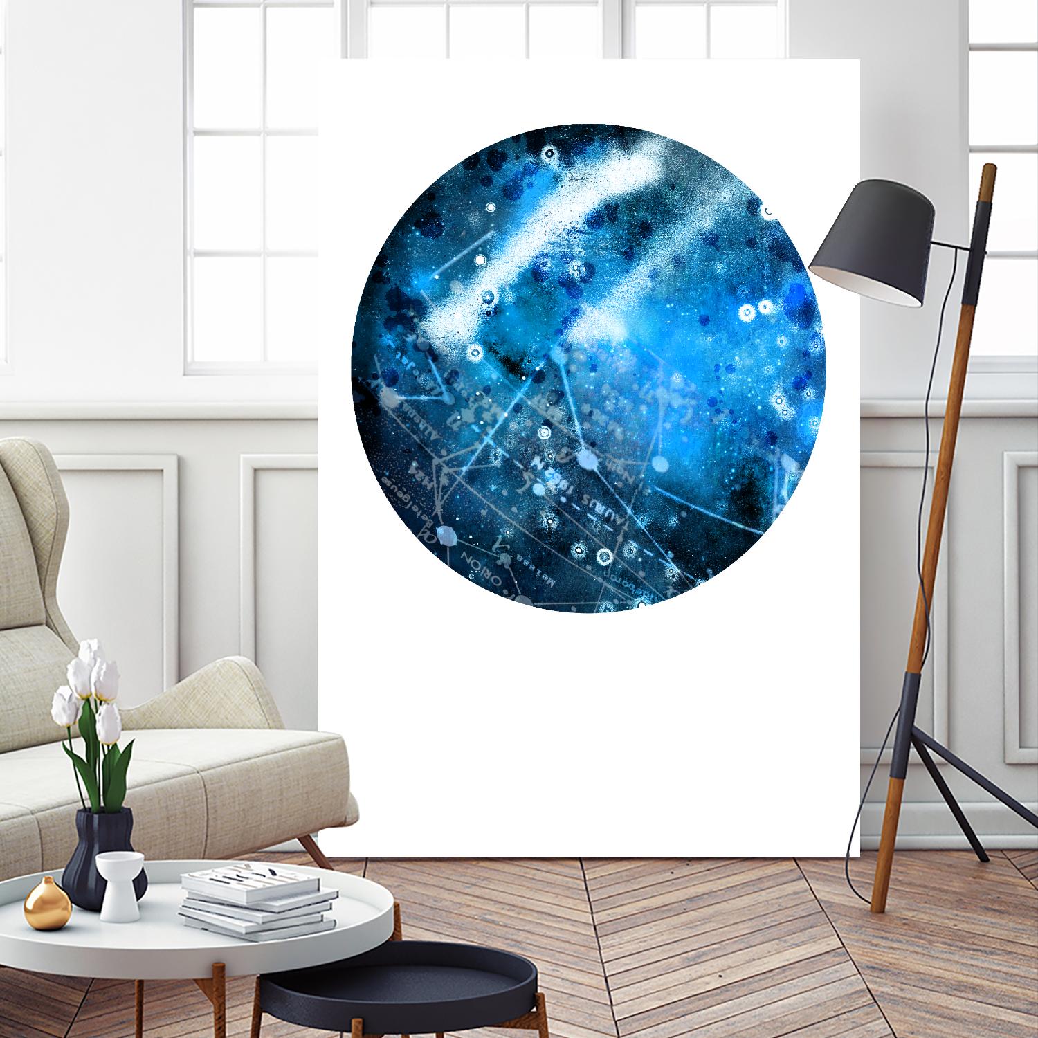 Interstellar Sphere 1 by Katie Todaro on GIANT ART - blue abstract