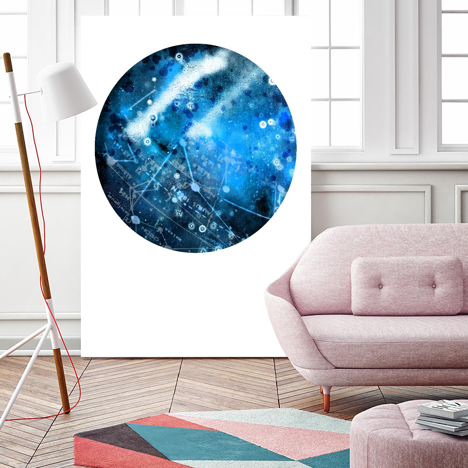 Interstellar Sphere 1 by Katie Todaro on GIANT ART - blue abstract