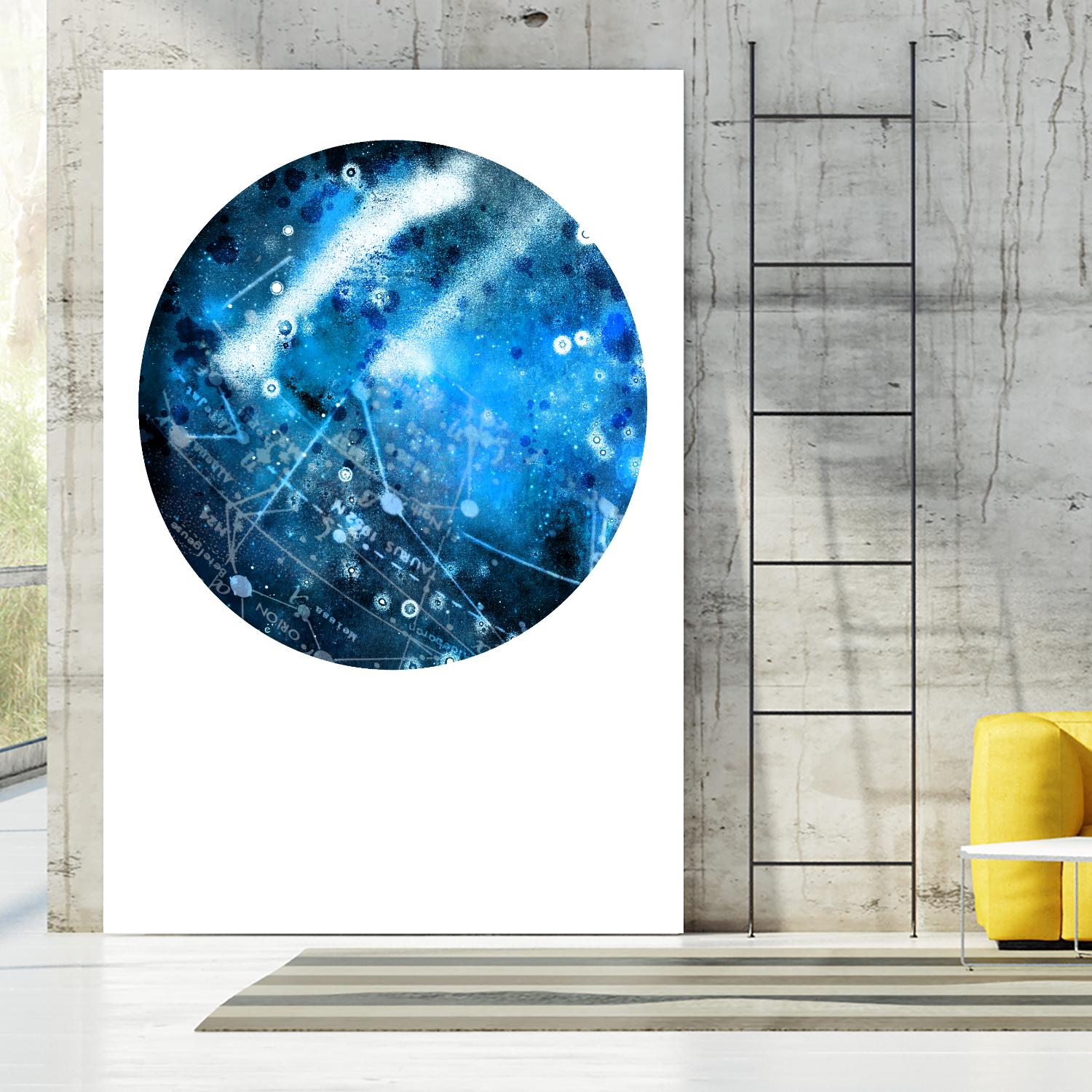 Interstellar Sphere 1 by Katie Todaro on GIANT ART - blue abstract