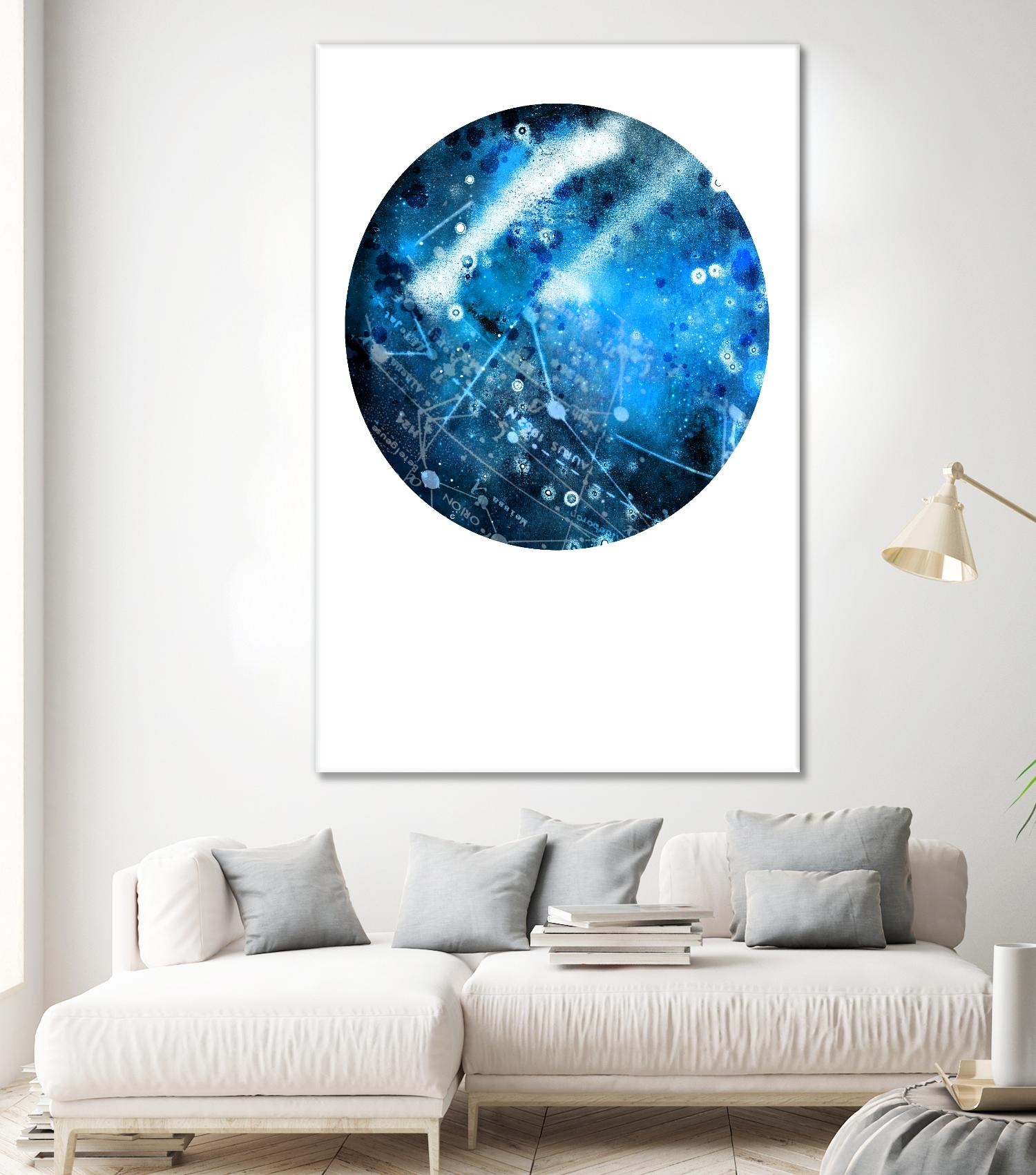 Interstellar Sphere 1 by Katie Todaro on GIANT ART - blue abstract