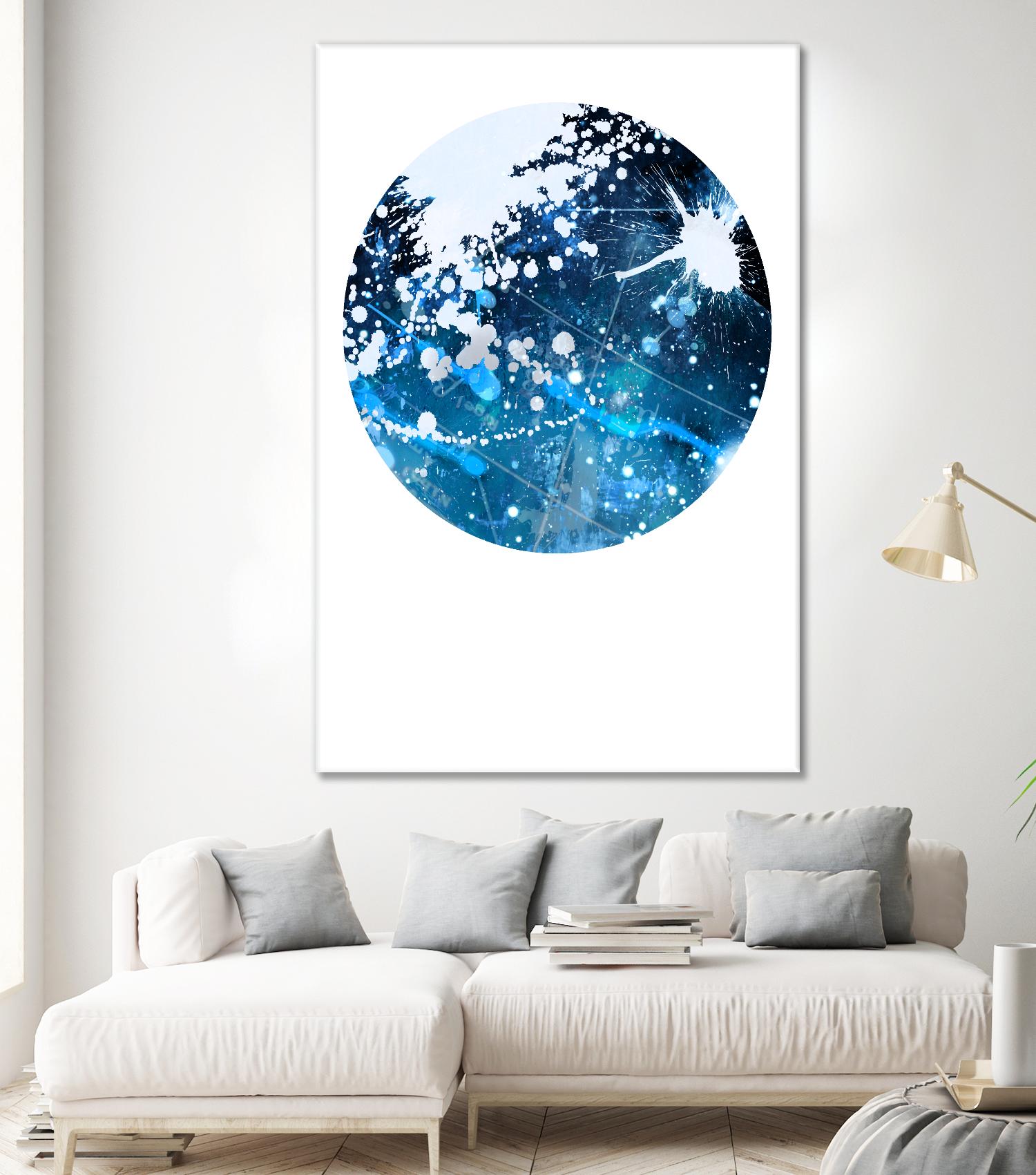 Interstellar Sphere 3 by Katie Todaro on GIANT ART - blue abstract