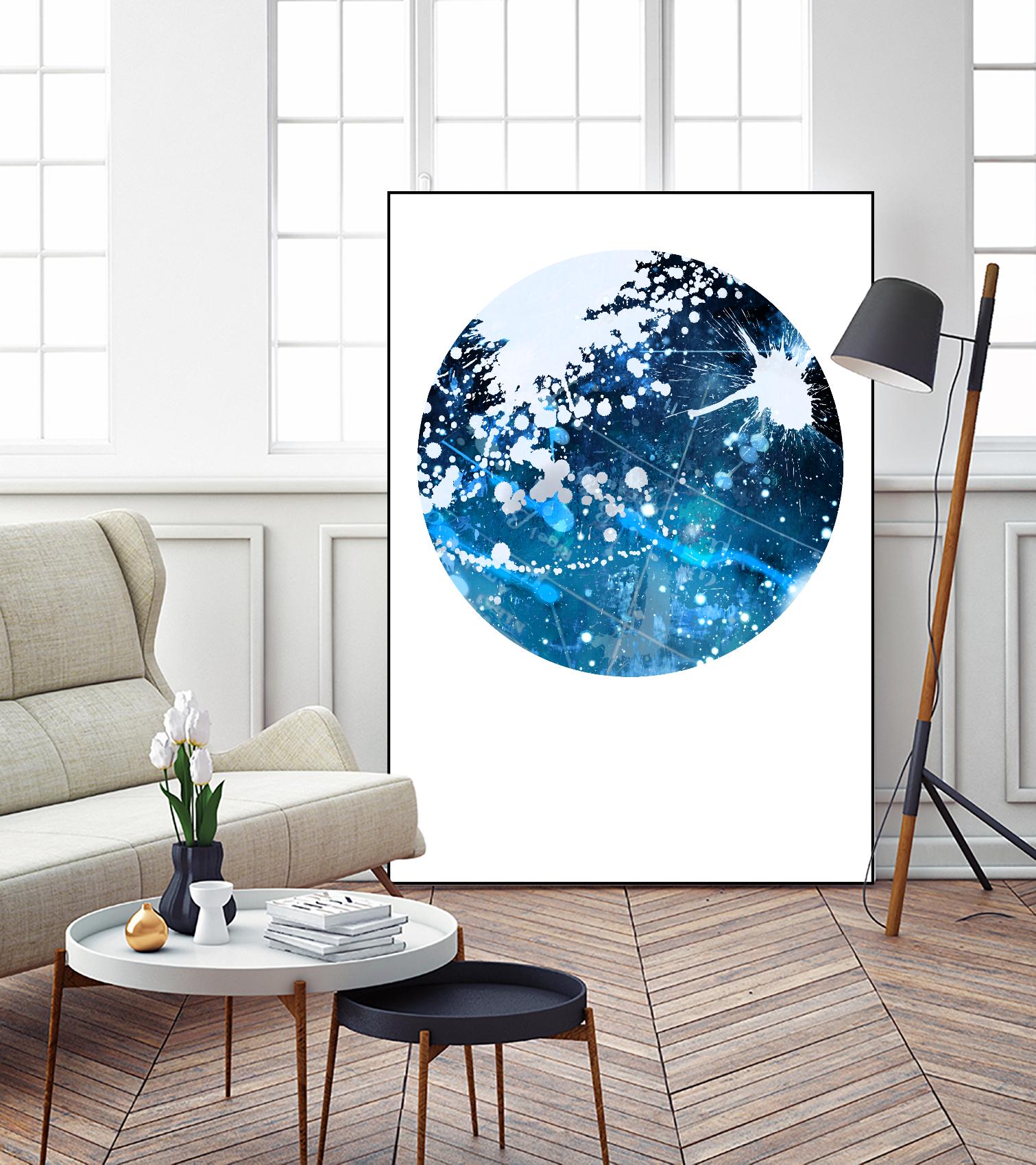 Interstellar Sphere 3 by Katie Todaro on GIANT ART - blue abstract