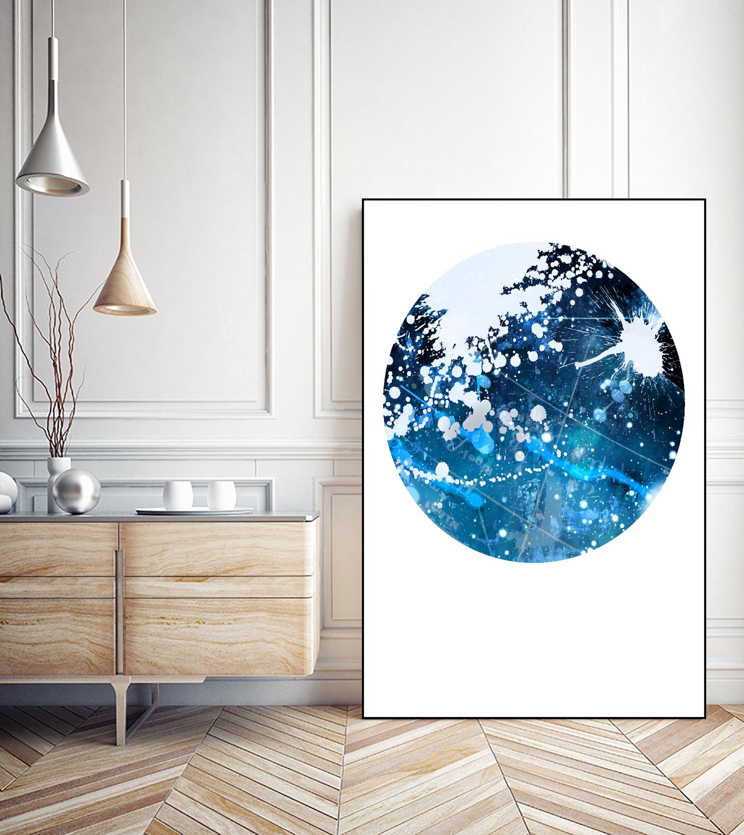 Interstellar Sphere 3 by Katie Todaro on GIANT ART - blue abstract