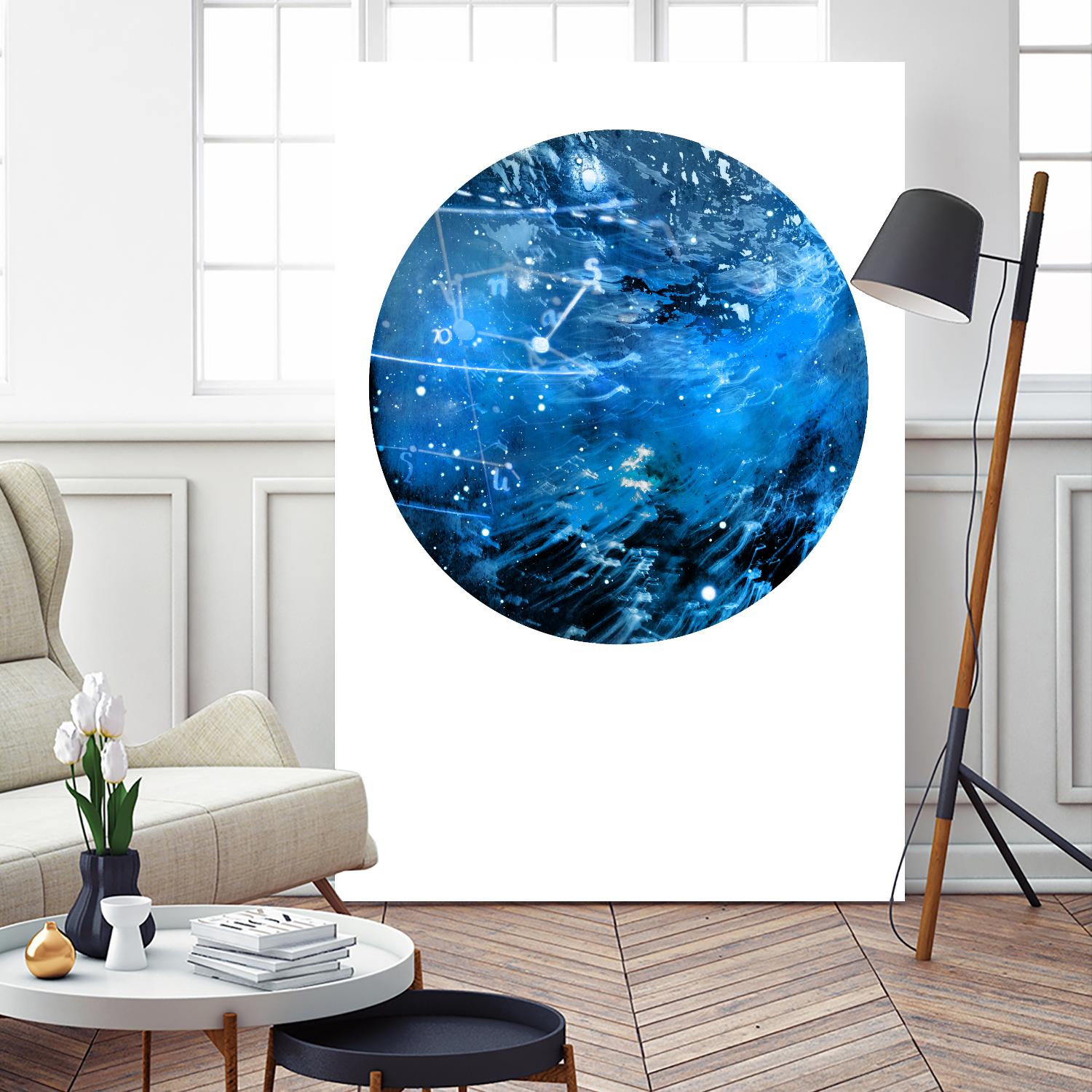 Interstellar Sphere 4 by Katie Todaro on GIANT ART - blue abstract