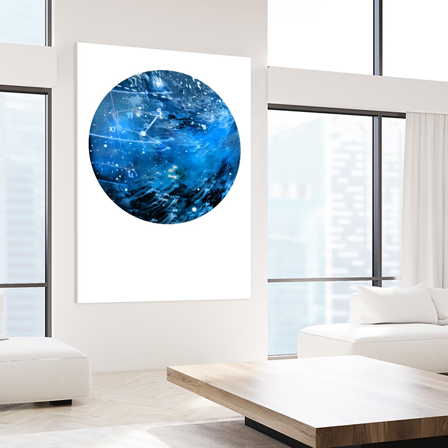 Interstellar Sphere 4 by Katie Todaro on GIANT ART - blue abstract