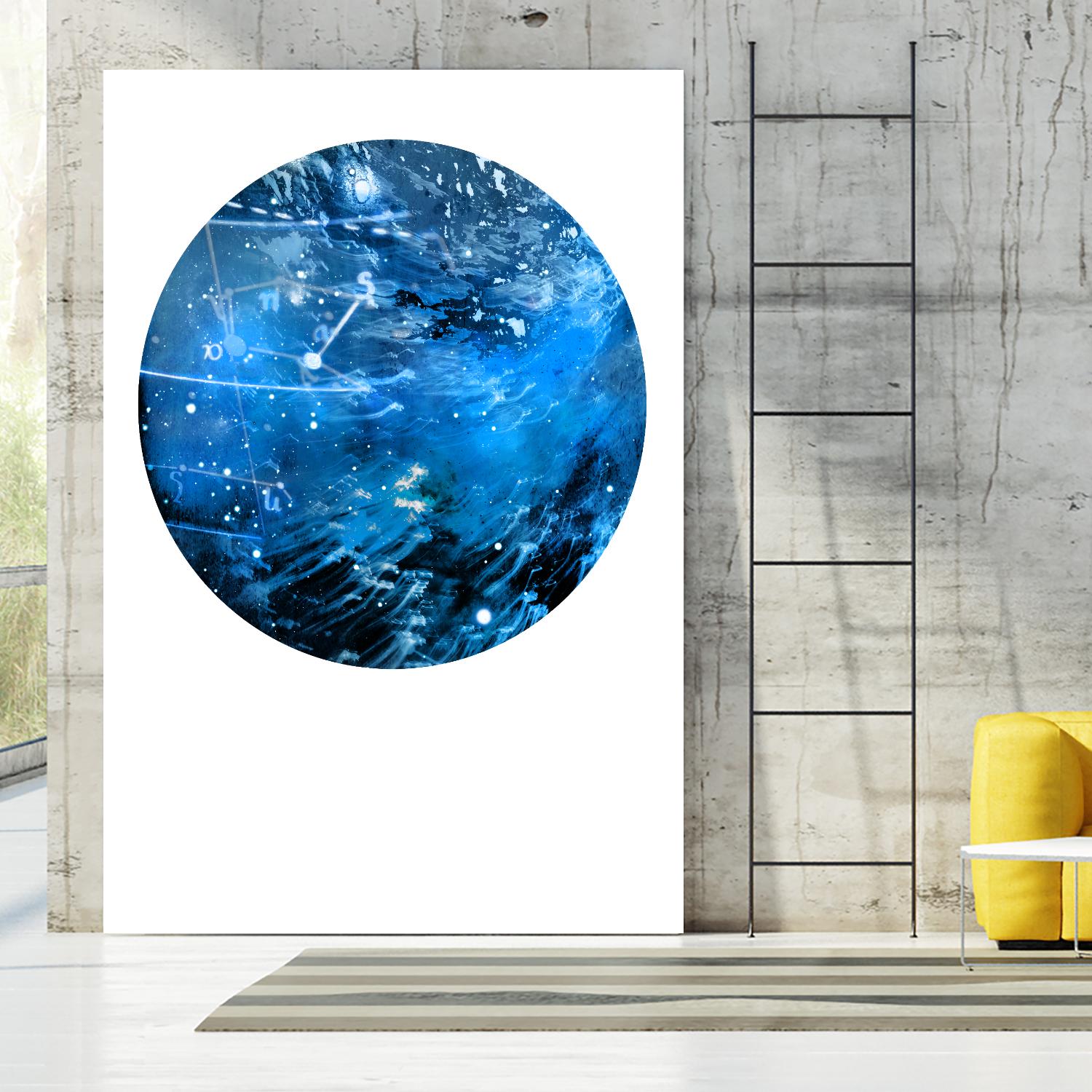 Interstellar Sphere 4 by Katie Todaro on GIANT ART - blue abstract
