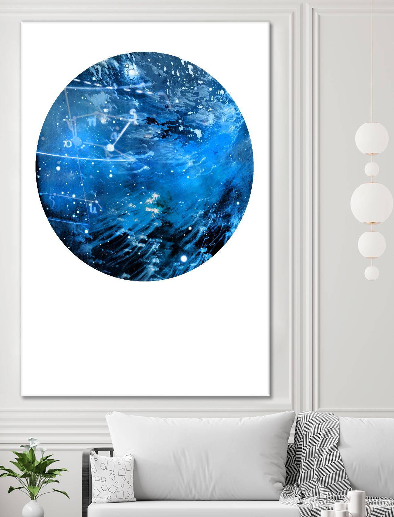 Interstellar Sphere 4 by Katie Todaro on GIANT ART - blue abstract