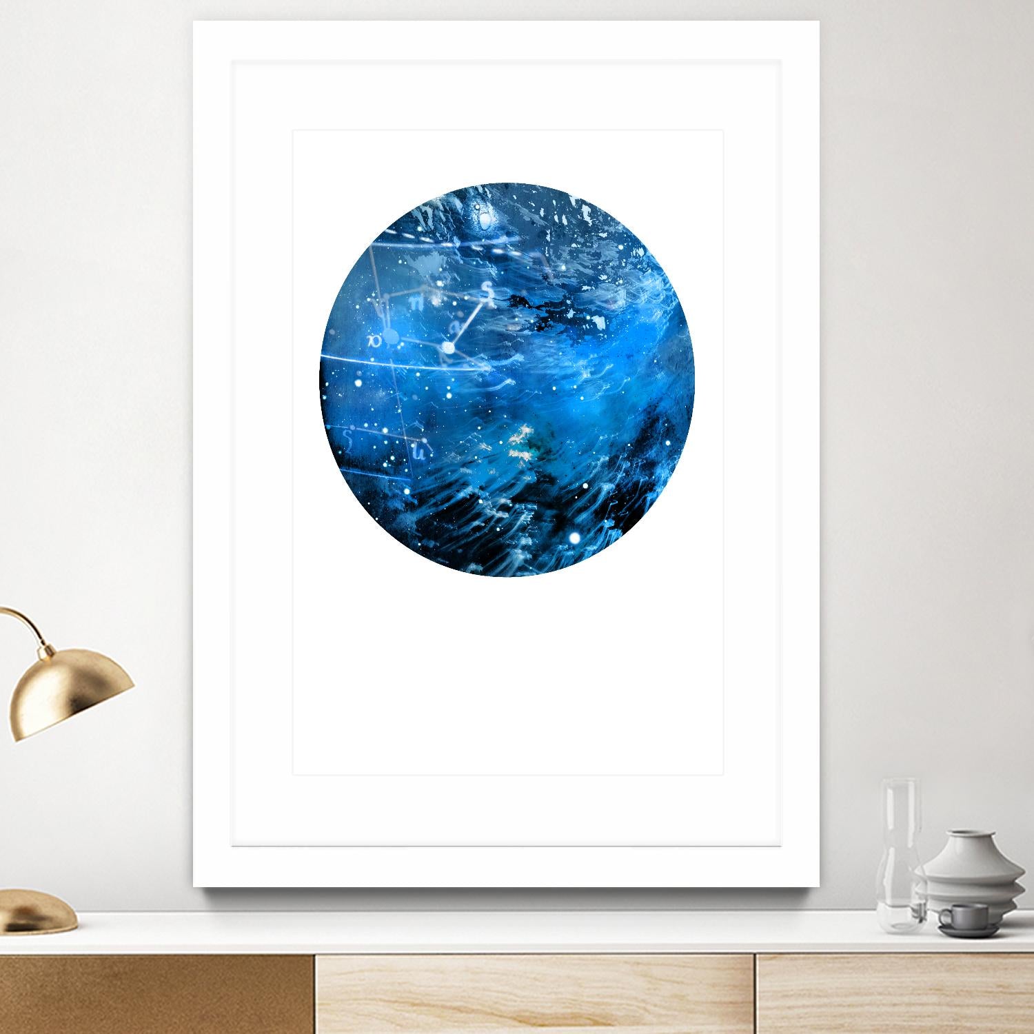 Interstellar Sphere 4 by Katie Todaro on GIANT ART - blue abstract