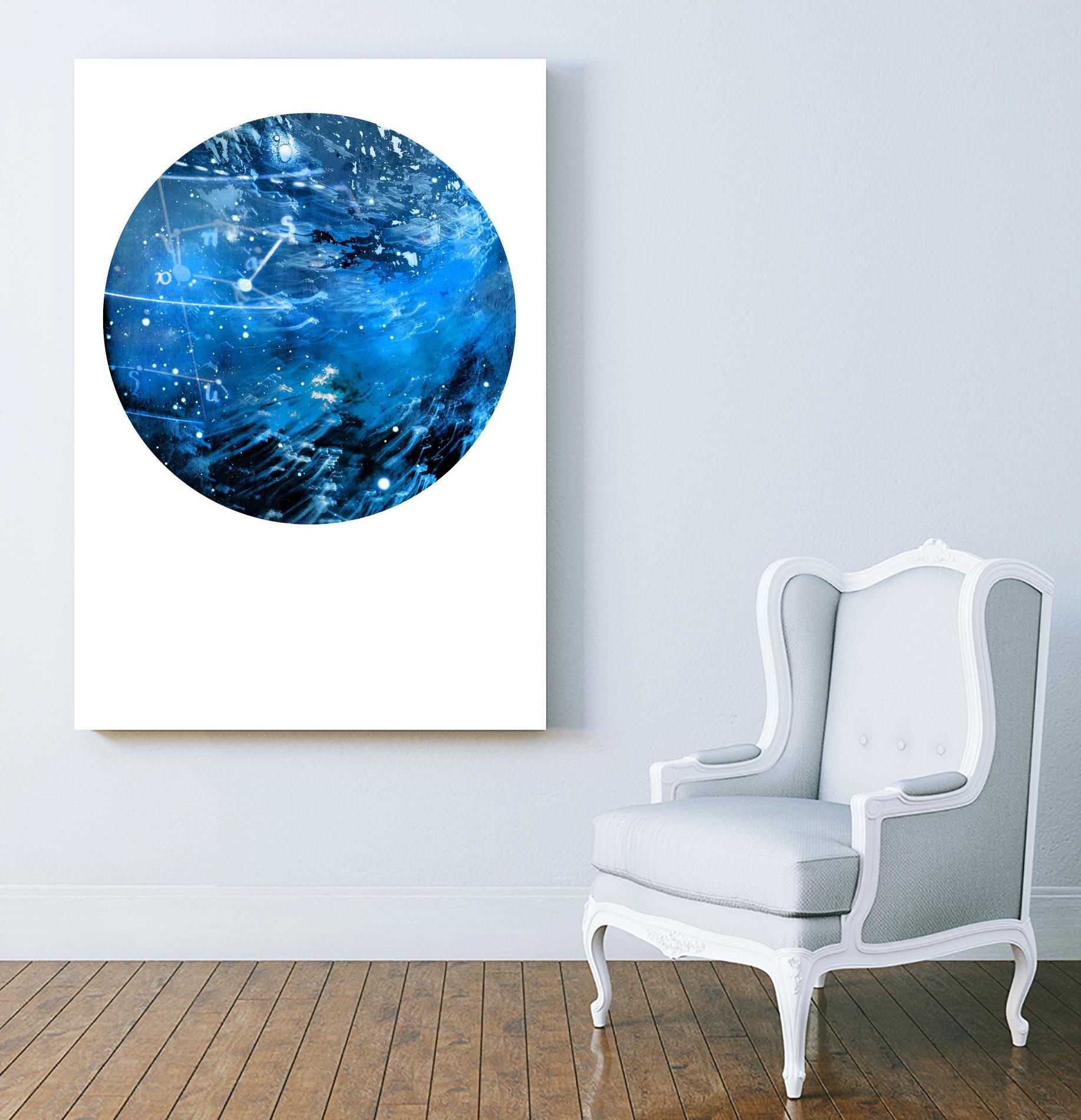 Interstellar Sphere 4 by Katie Todaro on GIANT ART - blue abstract