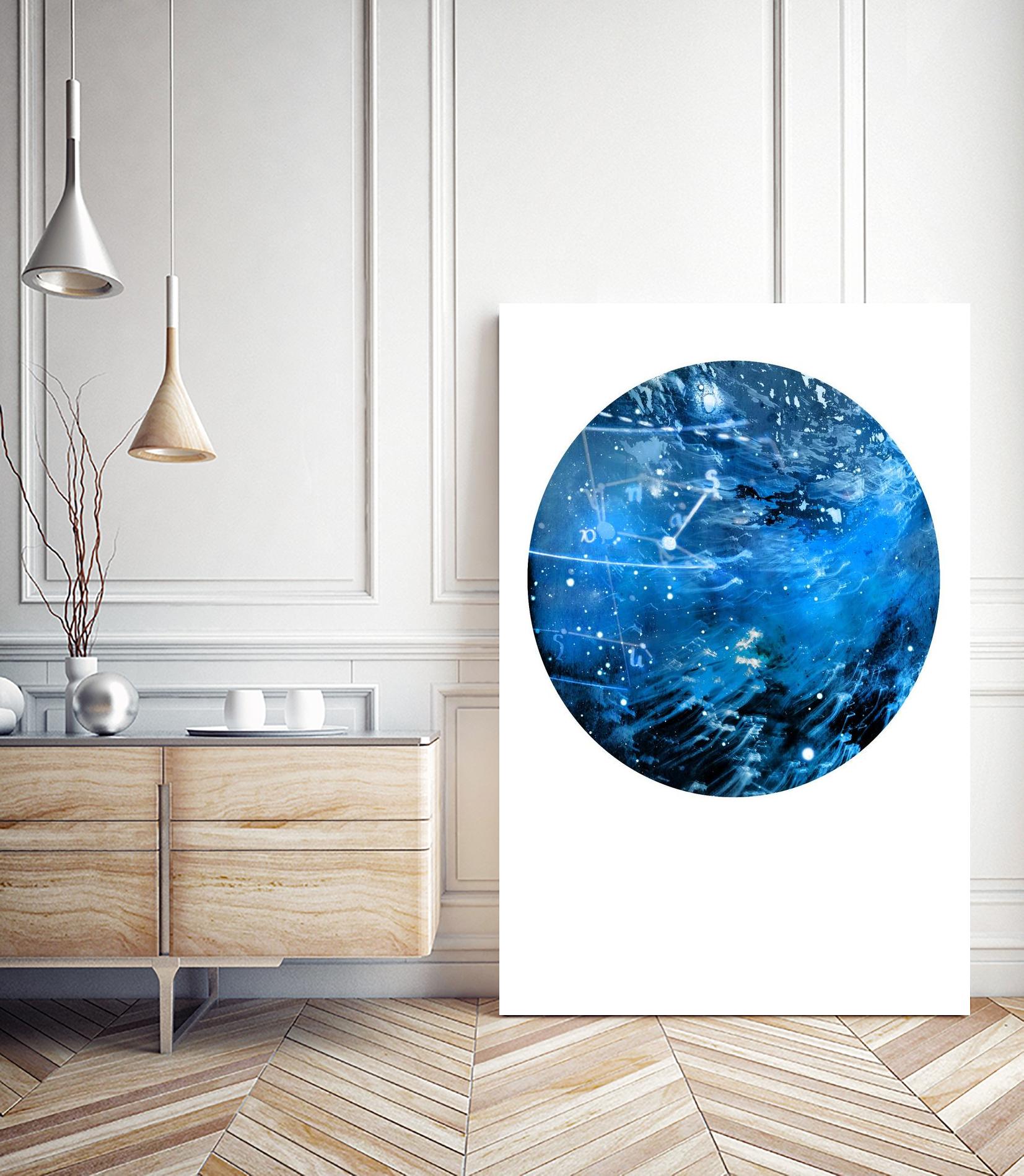 Interstellar Sphere 4 by Katie Todaro on GIANT ART - blue abstract