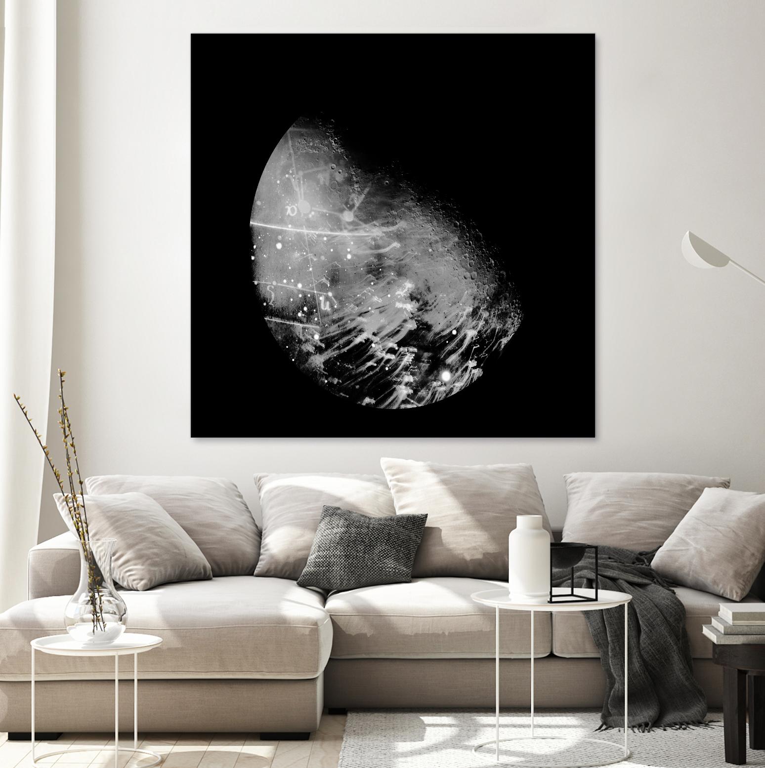 Abstract Moon Phase 2 by THE Studio on GIANT ART - white maps
