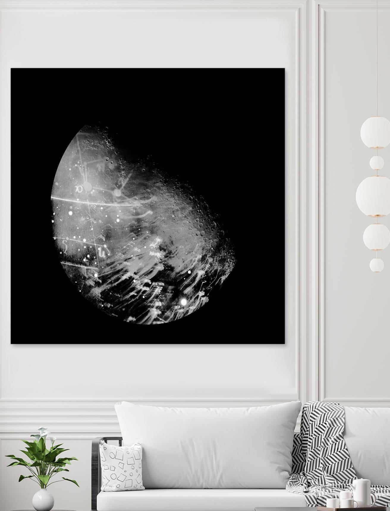 Abstract Moon Phase 2 by THE Studio on GIANT ART - white maps