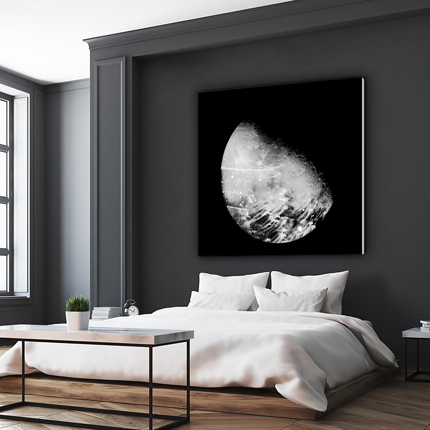 Abstract Moon Phase 2 by THE Studio on GIANT ART - white maps