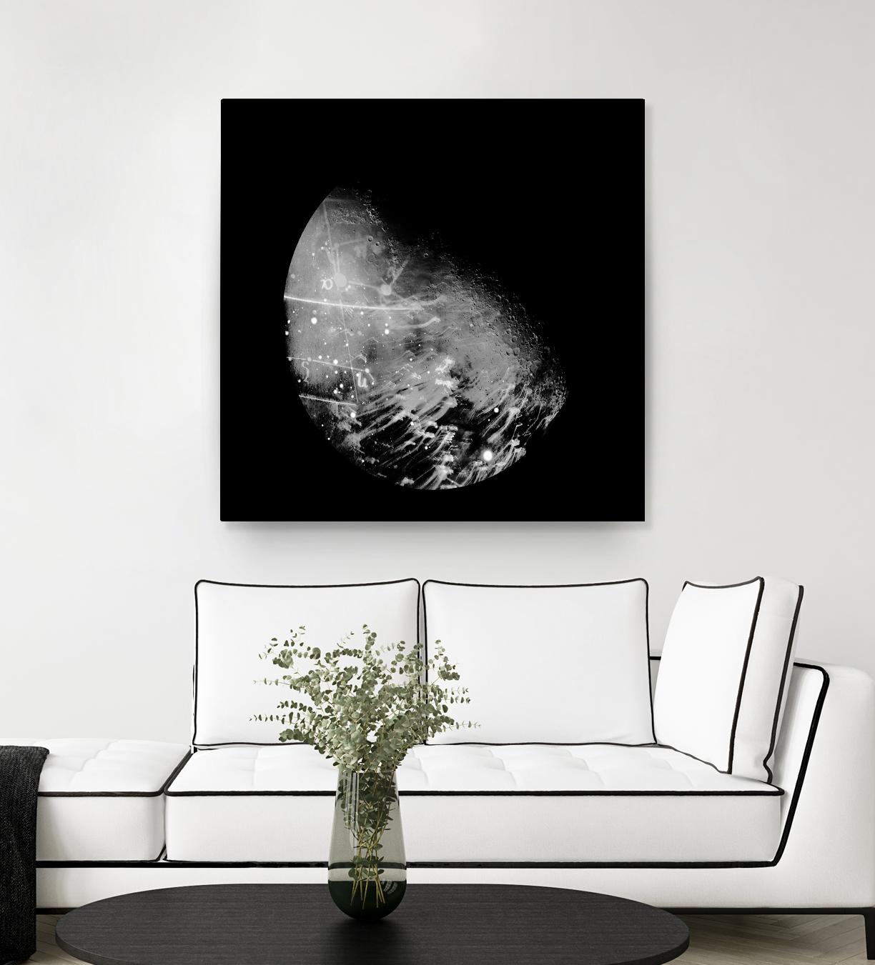 Abstract Moon Phase 2 by THE Studio on GIANT ART - white maps