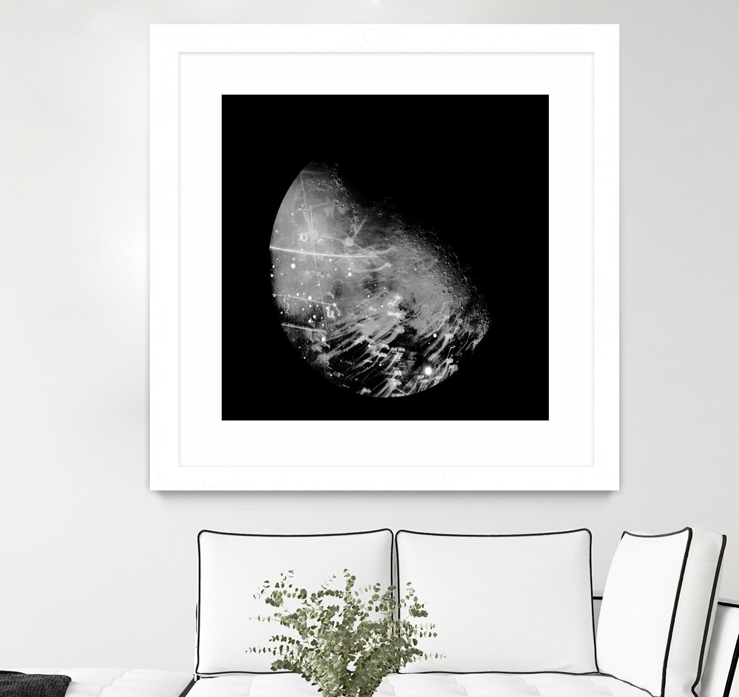 Abstract Moon Phase 2 by THE Studio on GIANT ART - white maps
