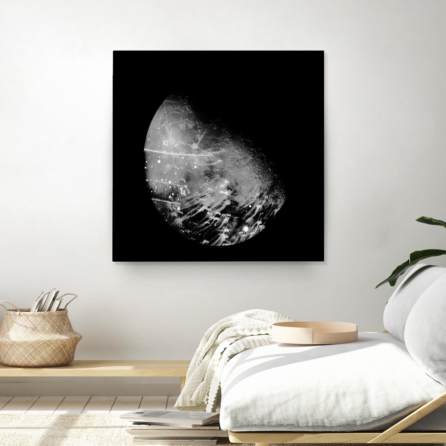 Abstract Moon Phase 2 by THE Studio on GIANT ART - white maps
