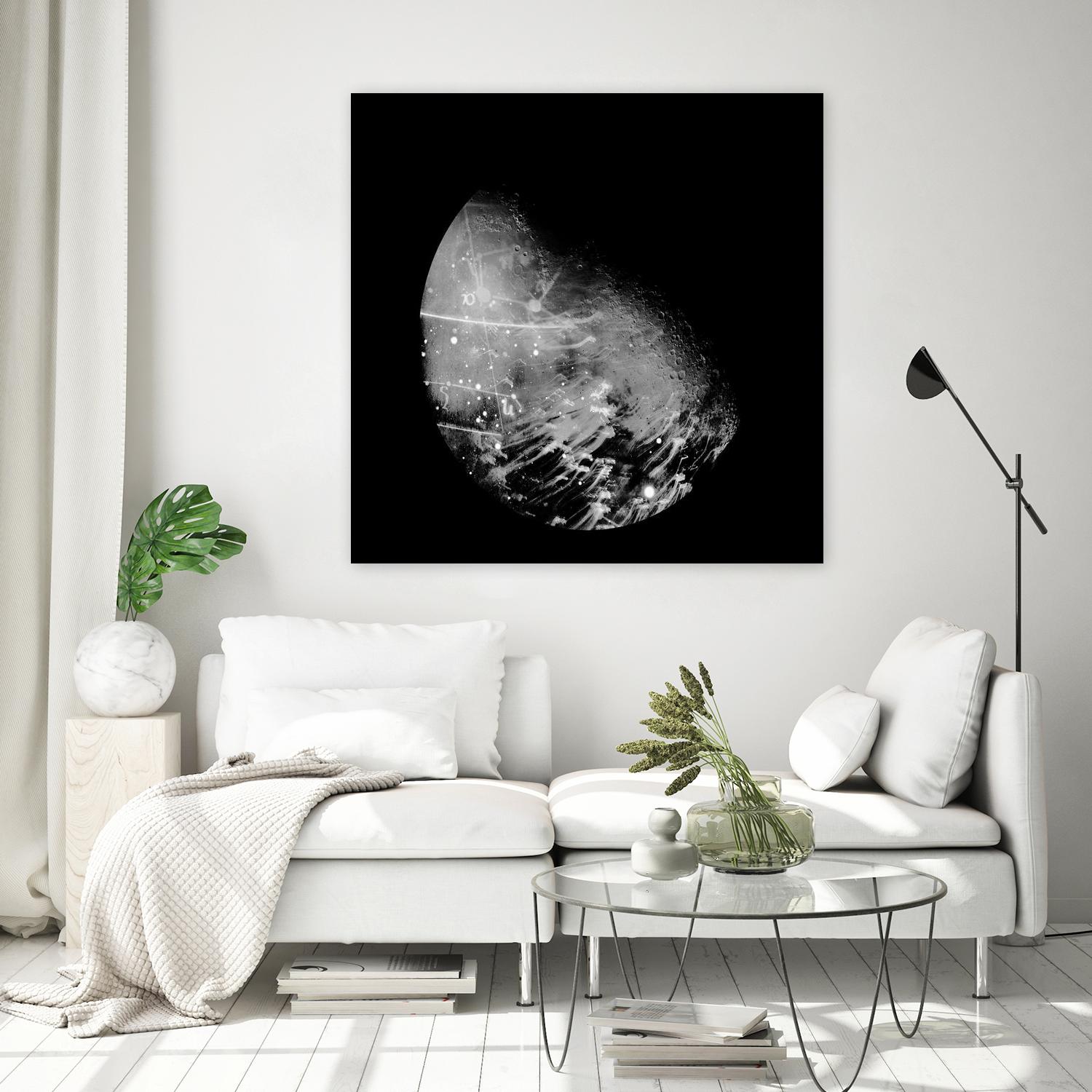 Abstract Moon Phase 2 by THE Studio on GIANT ART - white maps