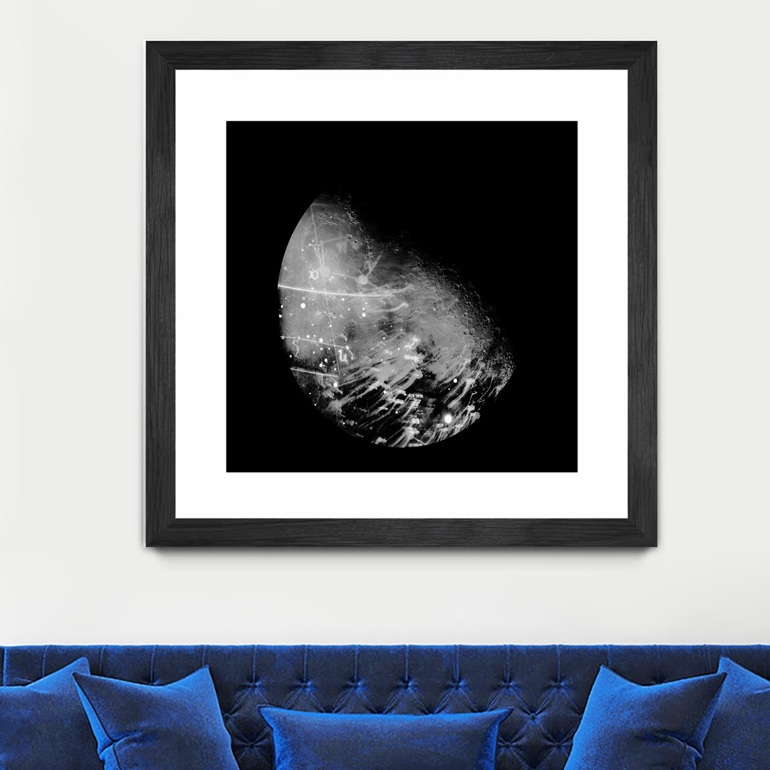 Abstract Moon Phase 2 by THE Studio on GIANT ART - white maps