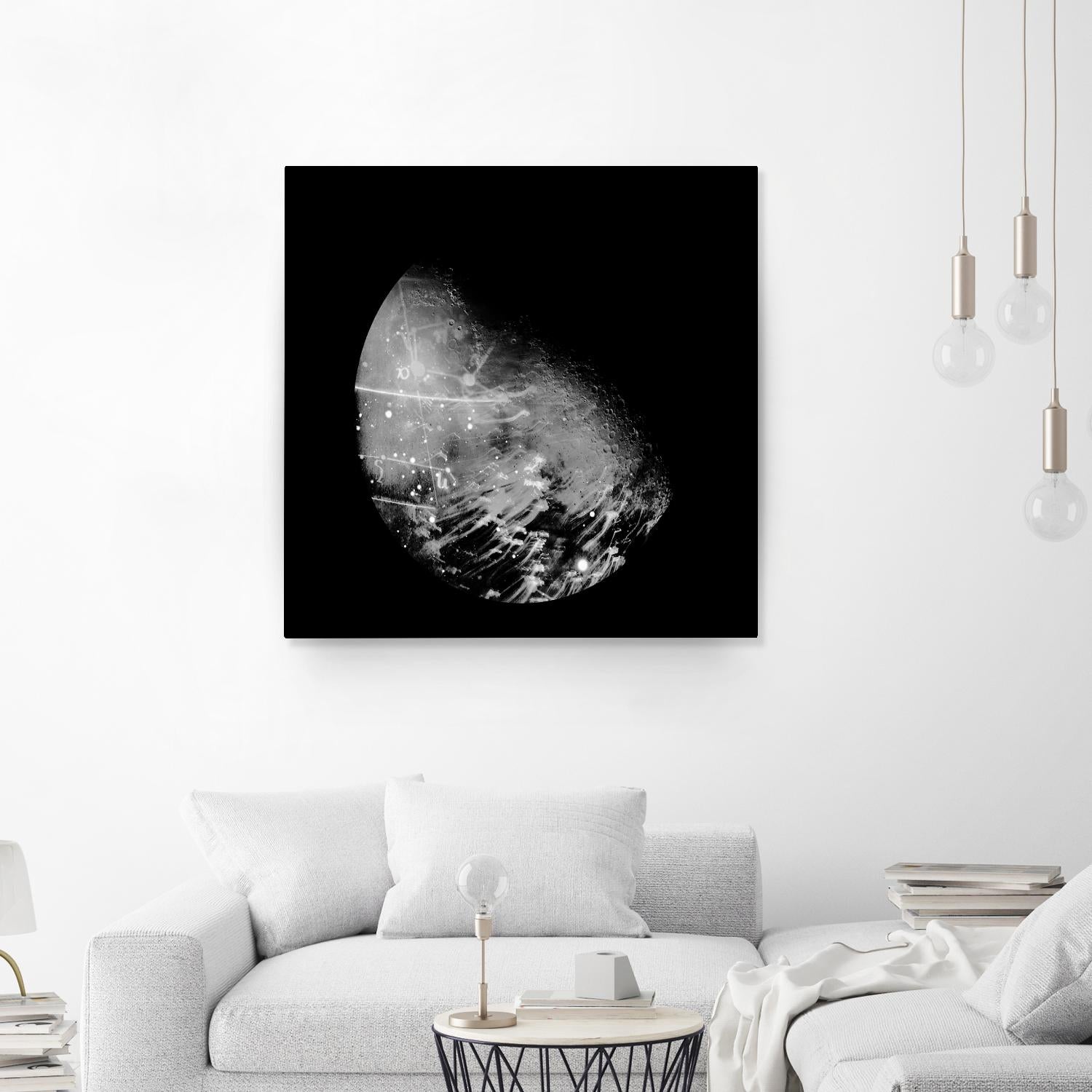 Abstract Moon Phase 2 by THE Studio on GIANT ART - white maps