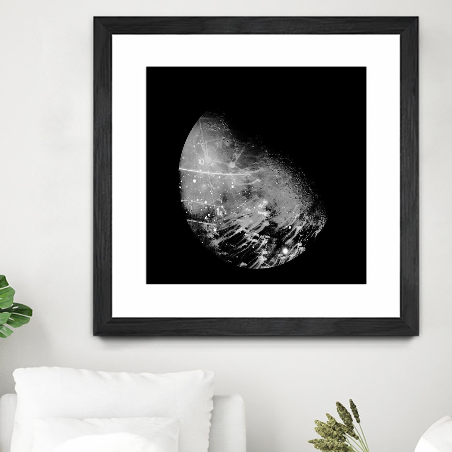 Abstract Moon Phase 2 by THE Studio on GIANT ART - white maps