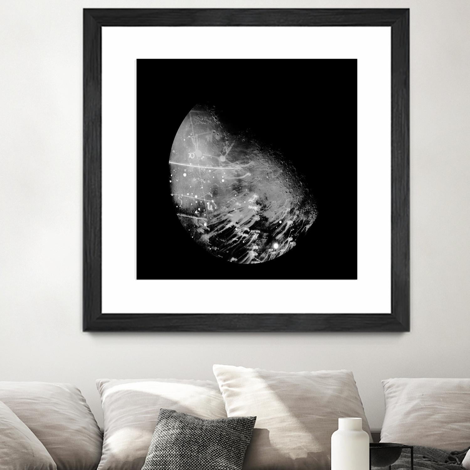 Abstract Moon Phase 2 by THE Studio on GIANT ART - white maps