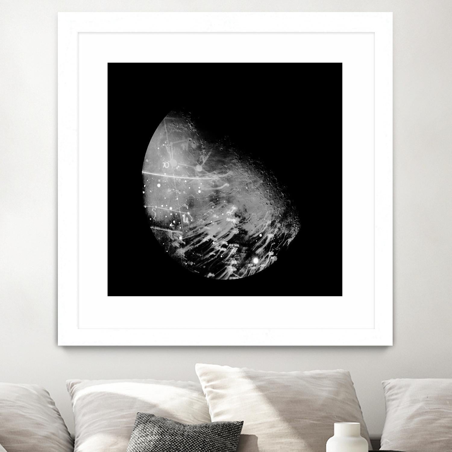 Abstract Moon Phase 2 by THE Studio on GIANT ART - white maps