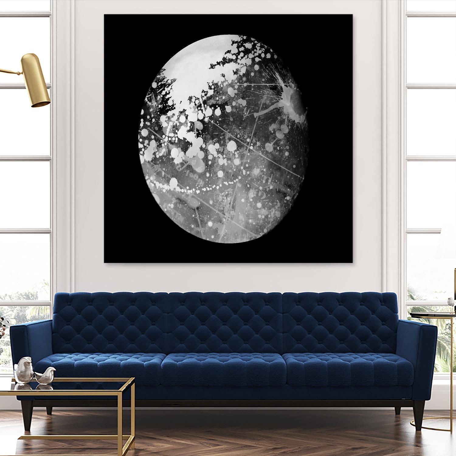 Abstract Moon Phase 7 by THE Studio on GIANT ART - white maps