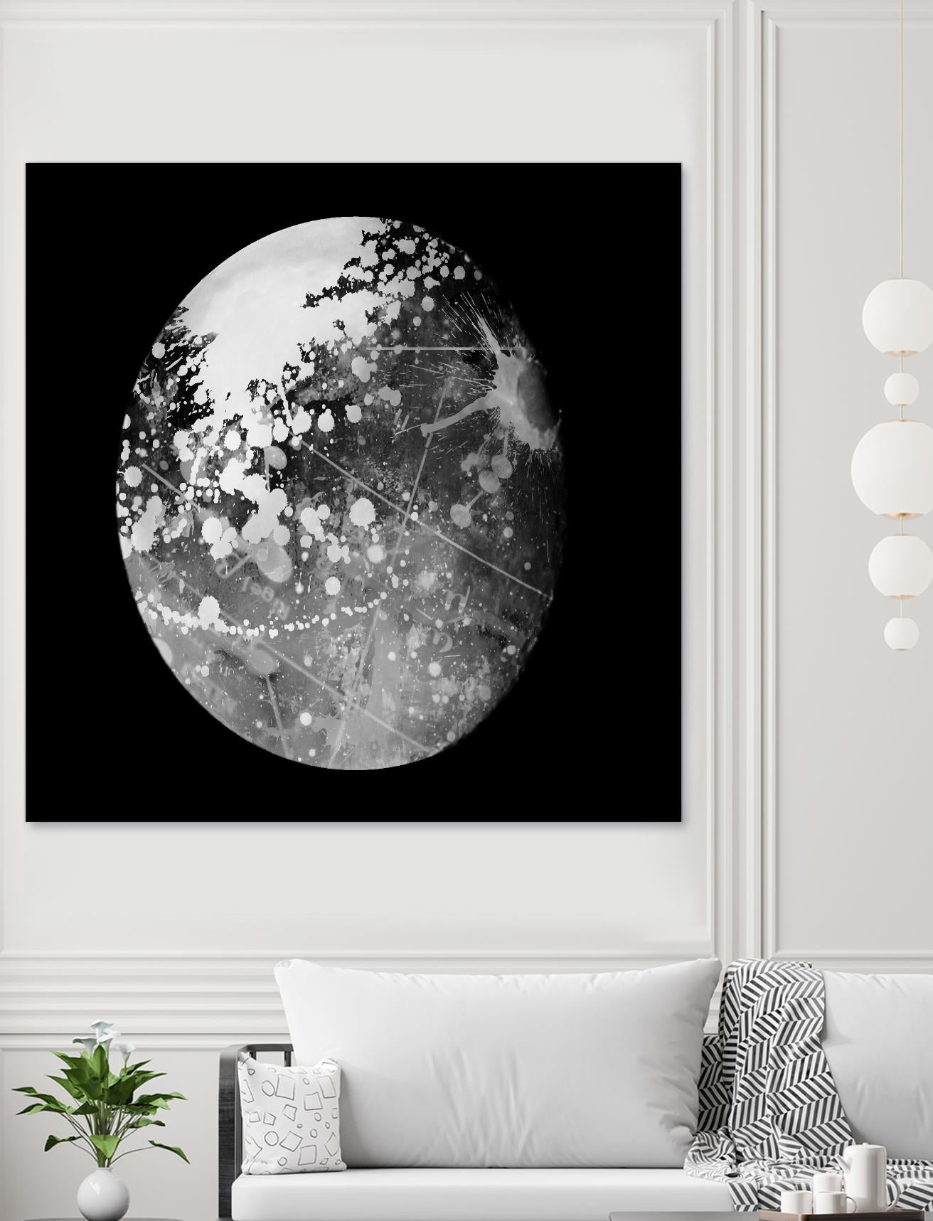 Abstract Moon Phase 7 by THE Studio on GIANT ART - white maps