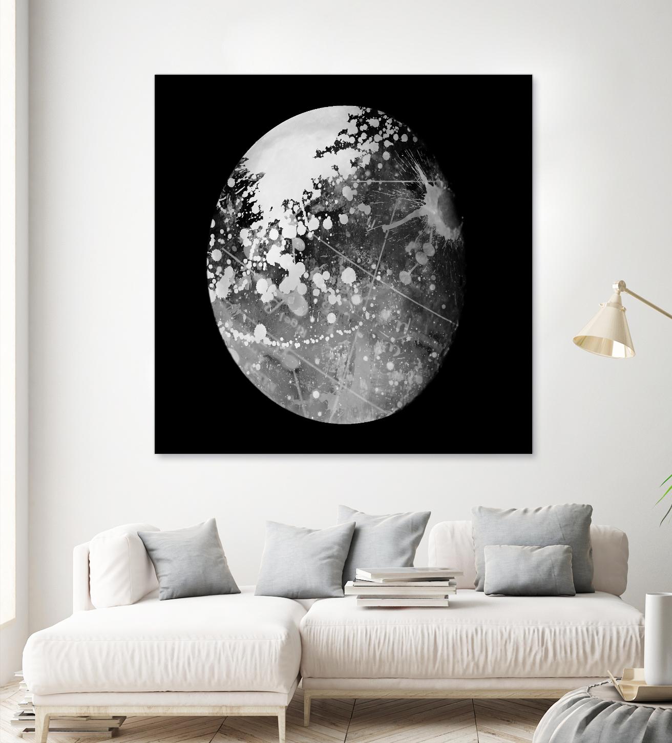 Abstract Moon Phase 7 by THE Studio on GIANT ART - white maps