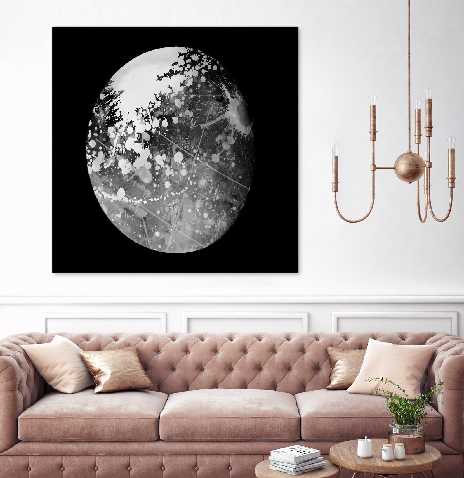 Abstract Moon Phase 7 by THE Studio on GIANT ART - white maps