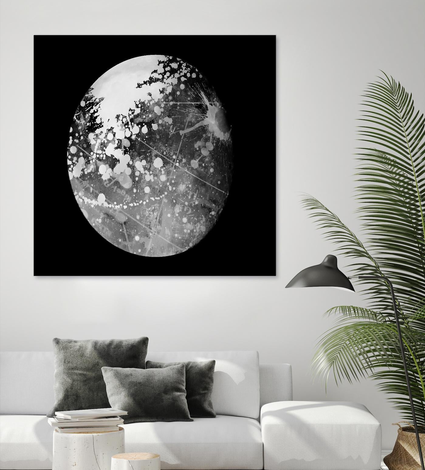 Abstract Moon Phase 7 by THE Studio on GIANT ART - white maps