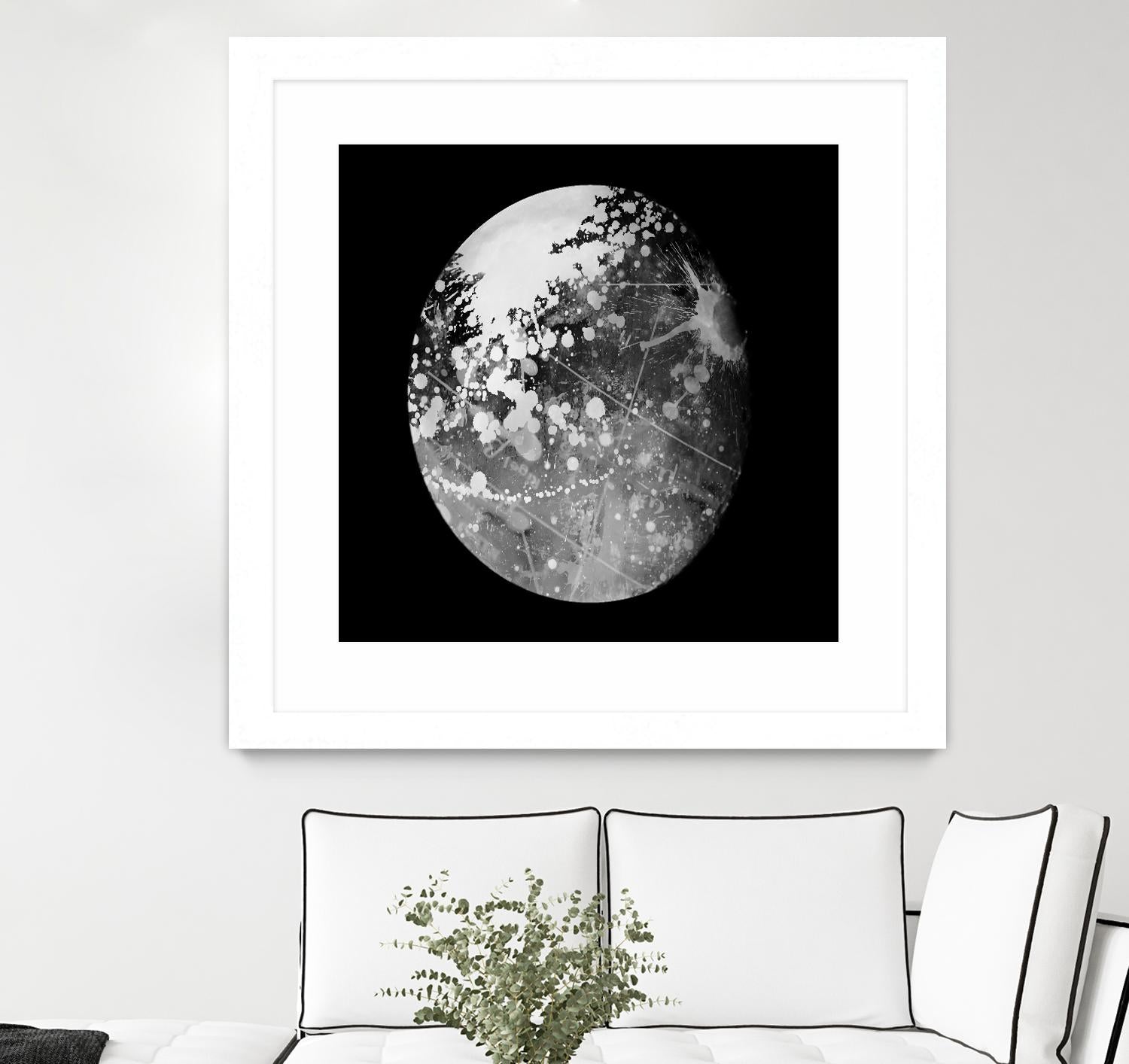Abstract Moon Phase 7 by THE Studio on GIANT ART - white maps