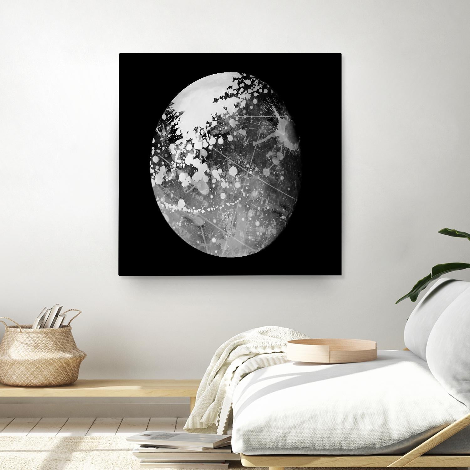 Abstract Moon Phase 7 by THE Studio on GIANT ART - white maps