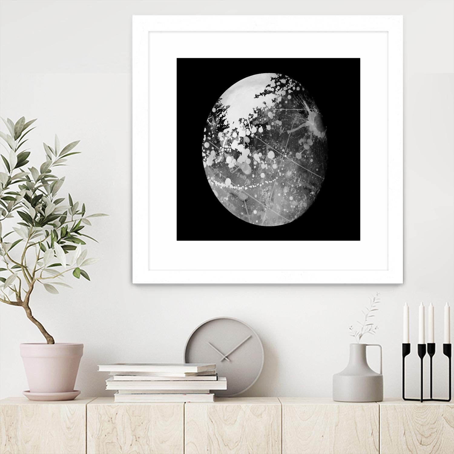 Abstract Moon Phase 7 by THE Studio on GIANT ART - white maps