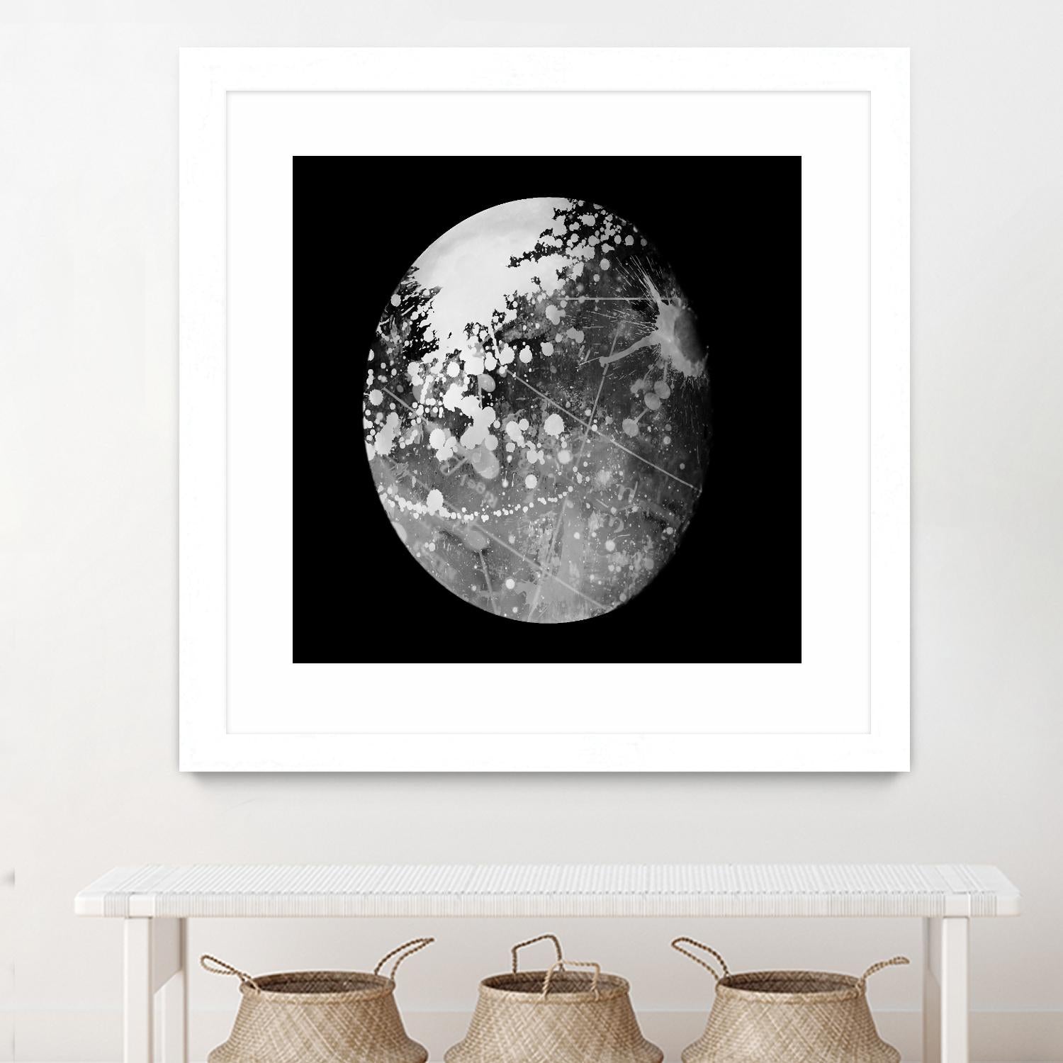 Abstract Moon Phase 7 by THE Studio on GIANT ART - white maps