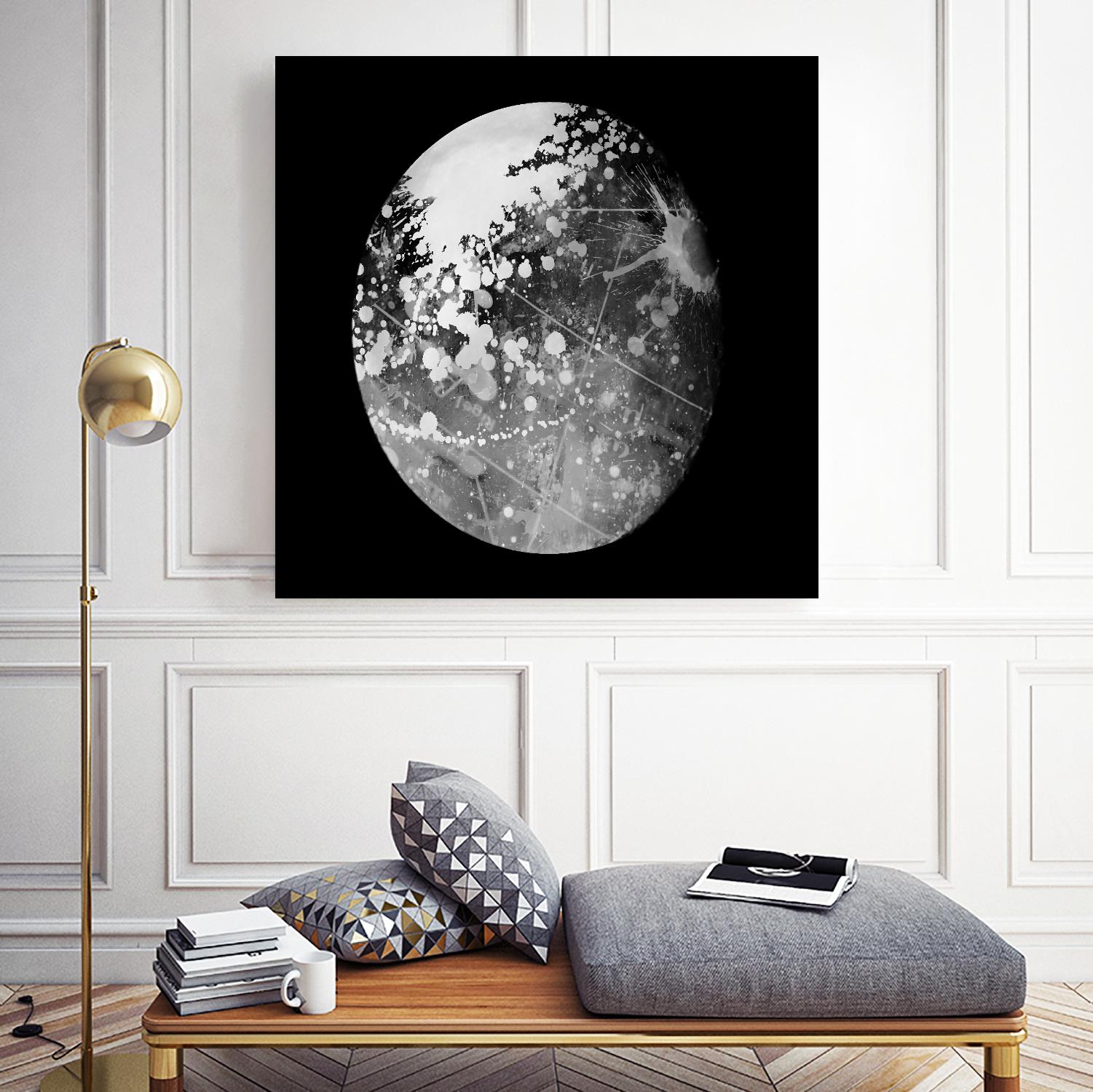 Abstract Moon Phase 7 by THE Studio on GIANT ART - white maps