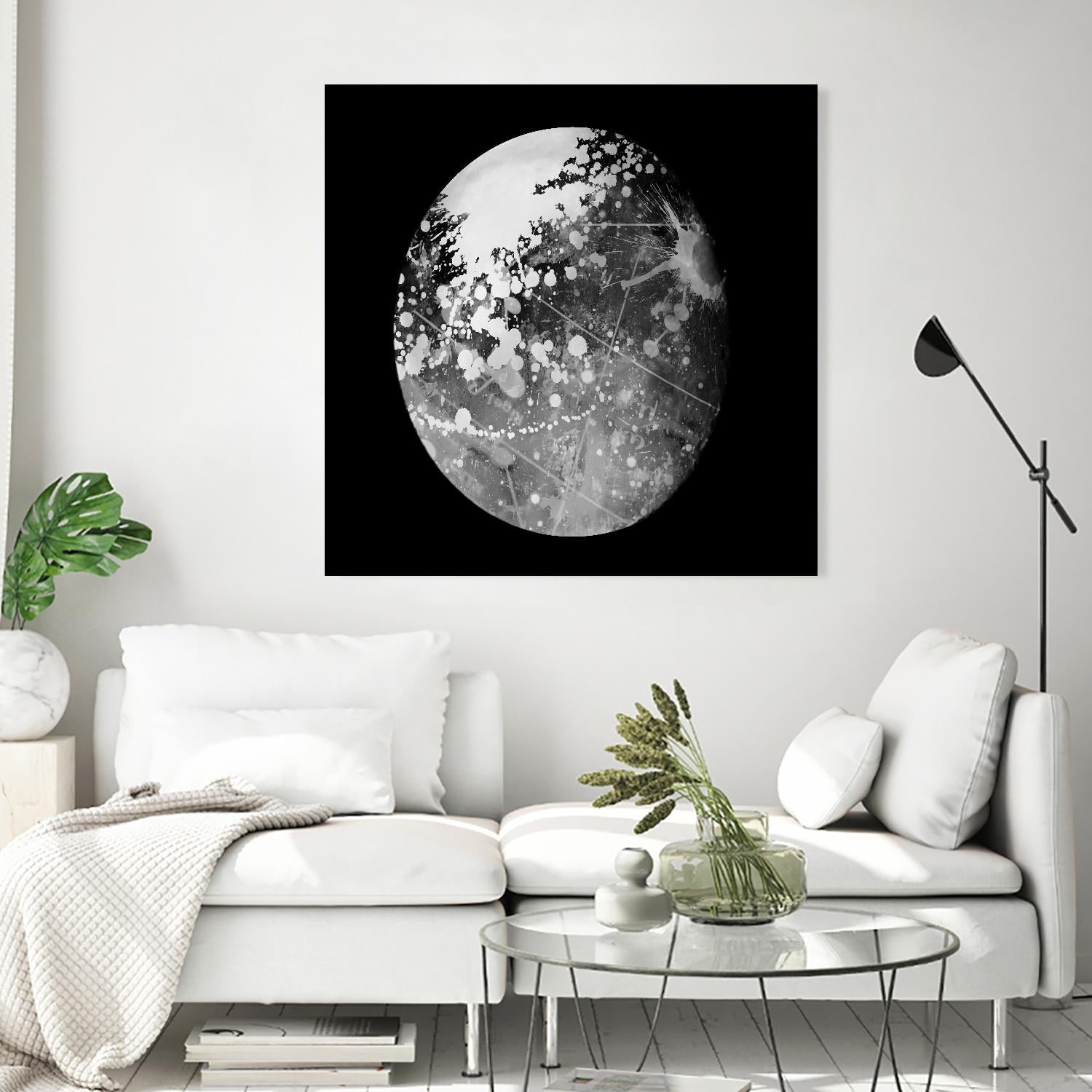 Abstract Moon Phase 7 by THE Studio on GIANT ART - white maps