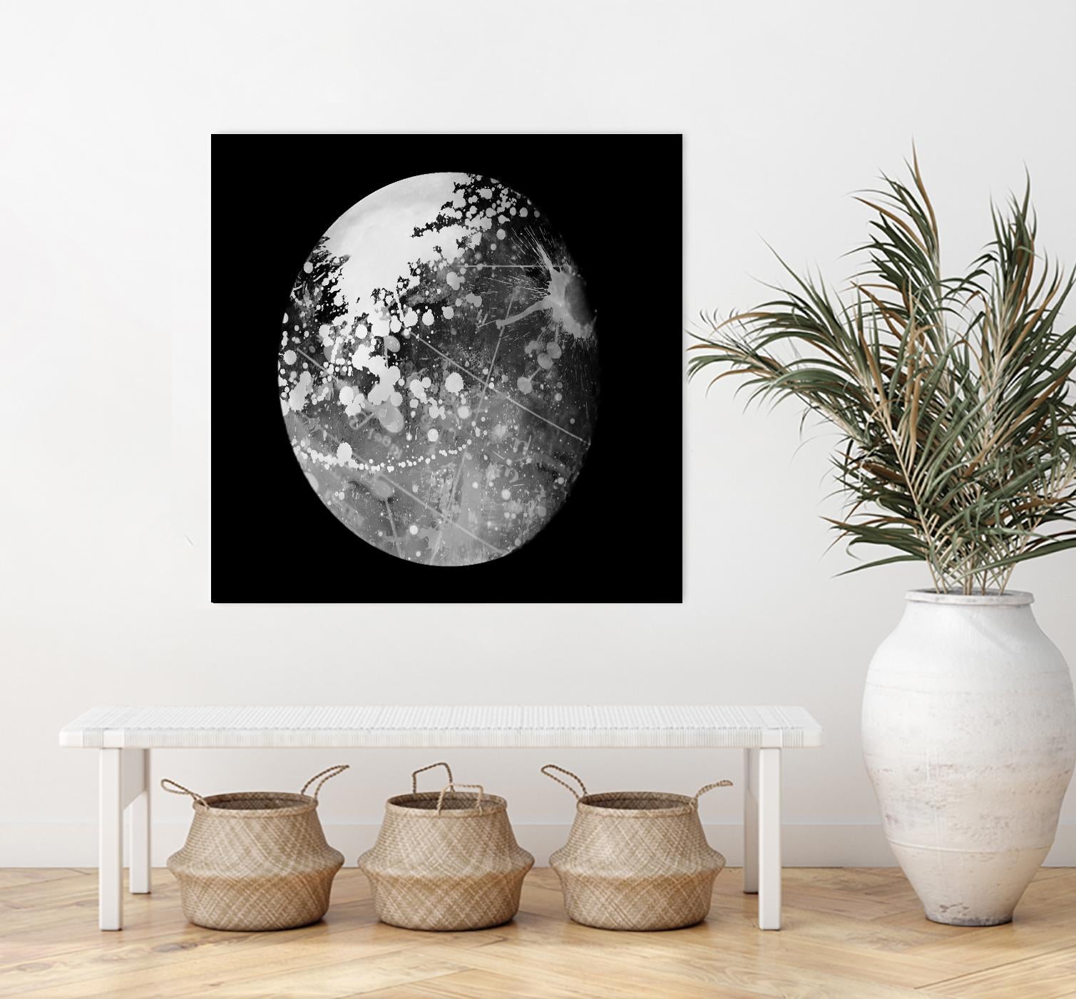 Abstract Moon Phase 7 by THE Studio on GIANT ART - white maps