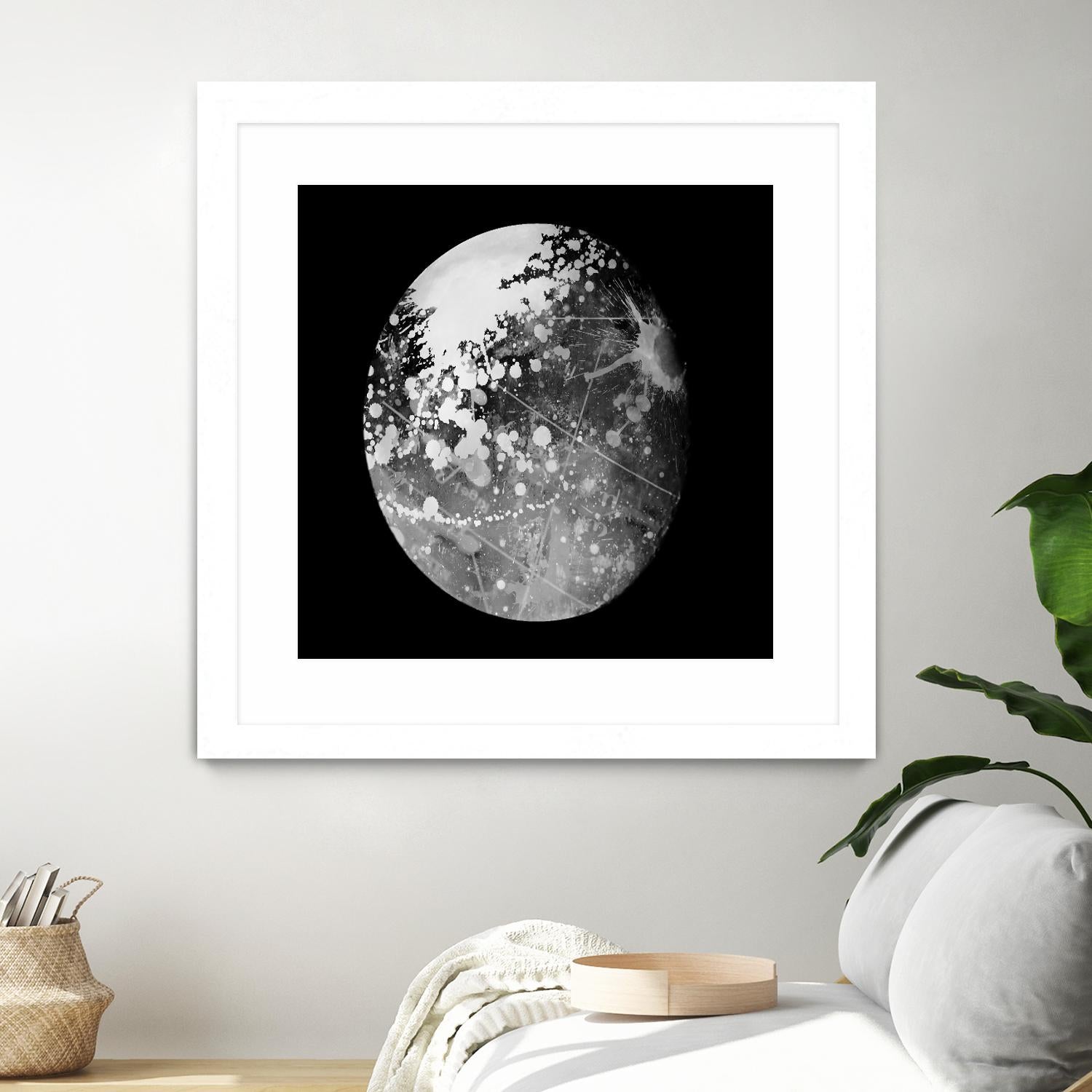 Abstract Moon Phase 7 by THE Studio on GIANT ART - white maps