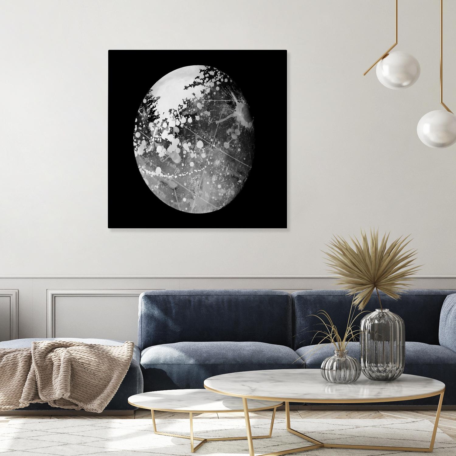 Abstract Moon Phase 7 by THE Studio on GIANT ART - white maps