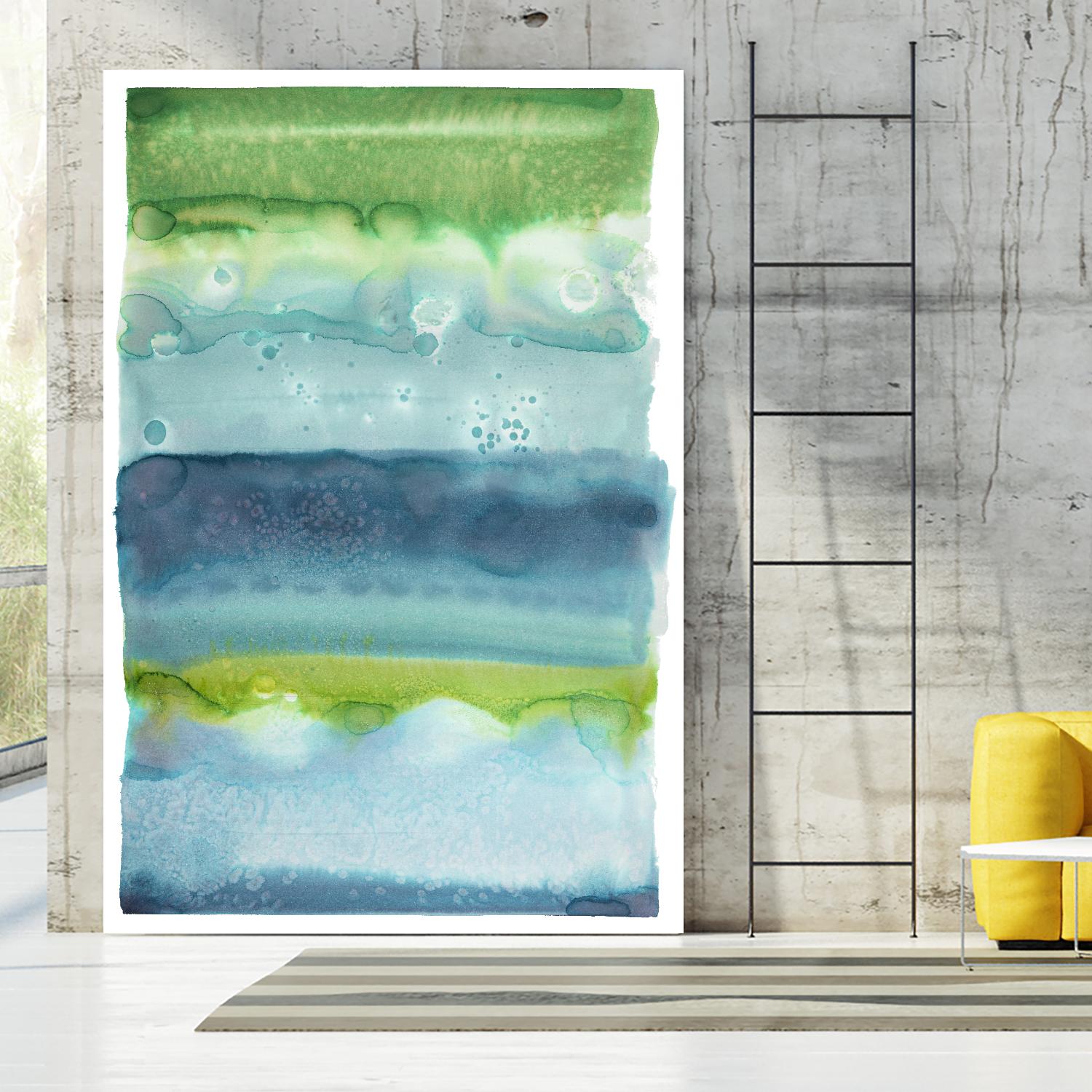 Watercolor Wash 2 by Natasha Marie on GIANT ART - green abstract