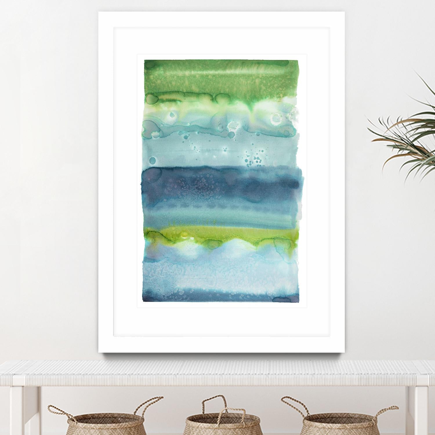 Watercolor Wash 2 by Natasha Marie on GIANT ART - green abstract