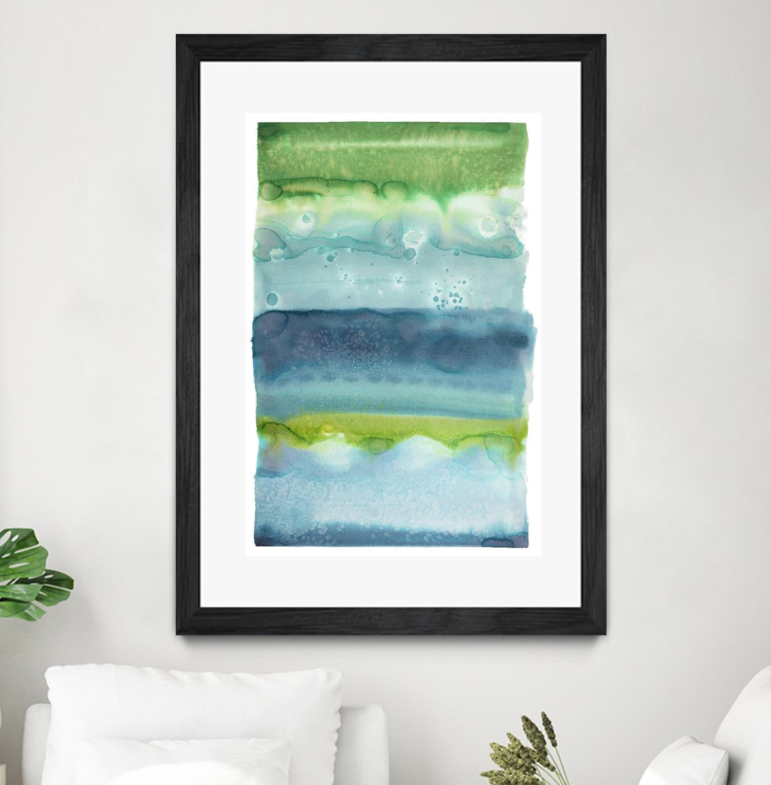 Watercolor Wash 2 by Natasha Marie on GIANT ART - green abstract