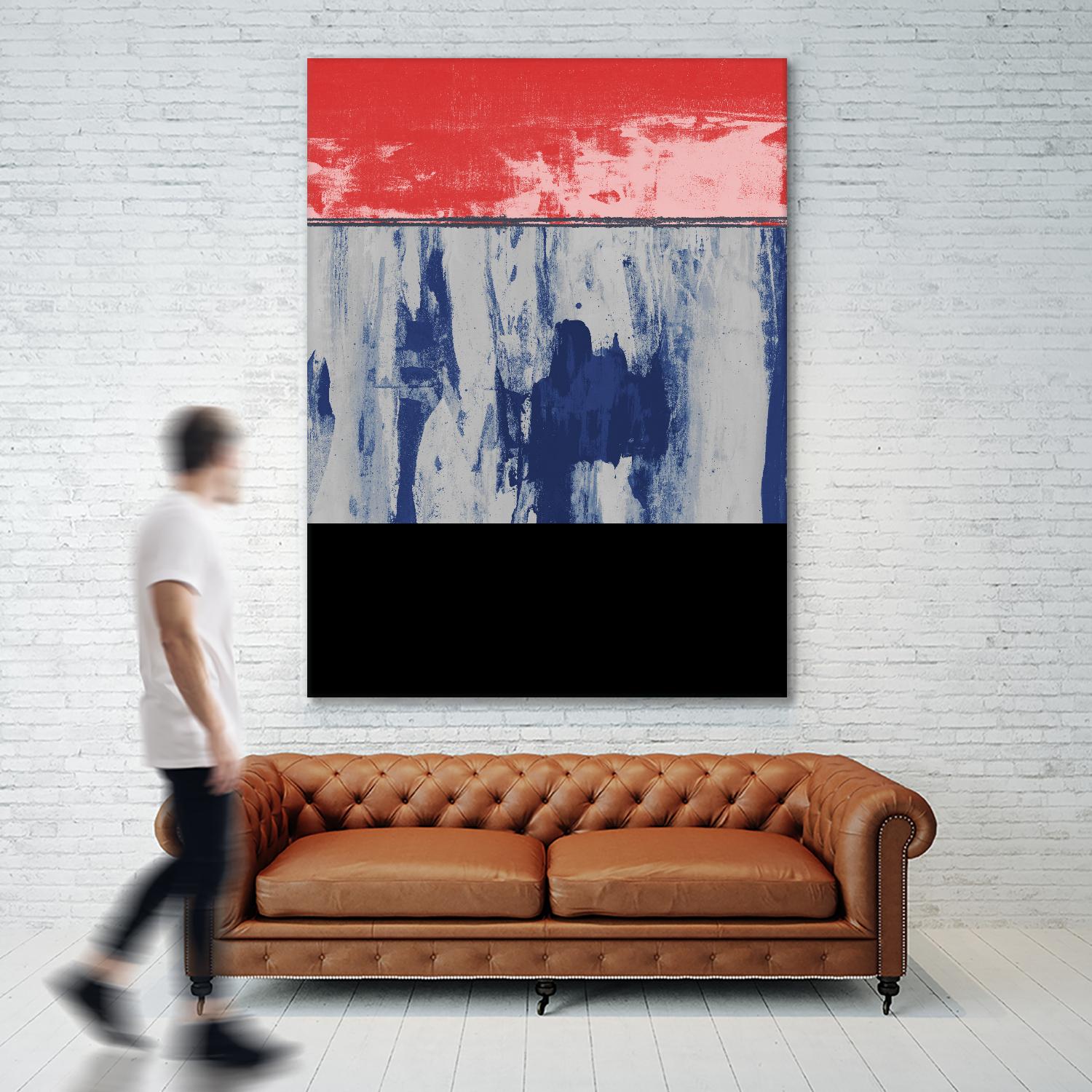 Squeegeescape 25 by Milton Coppo on GIANT ART - red abstract