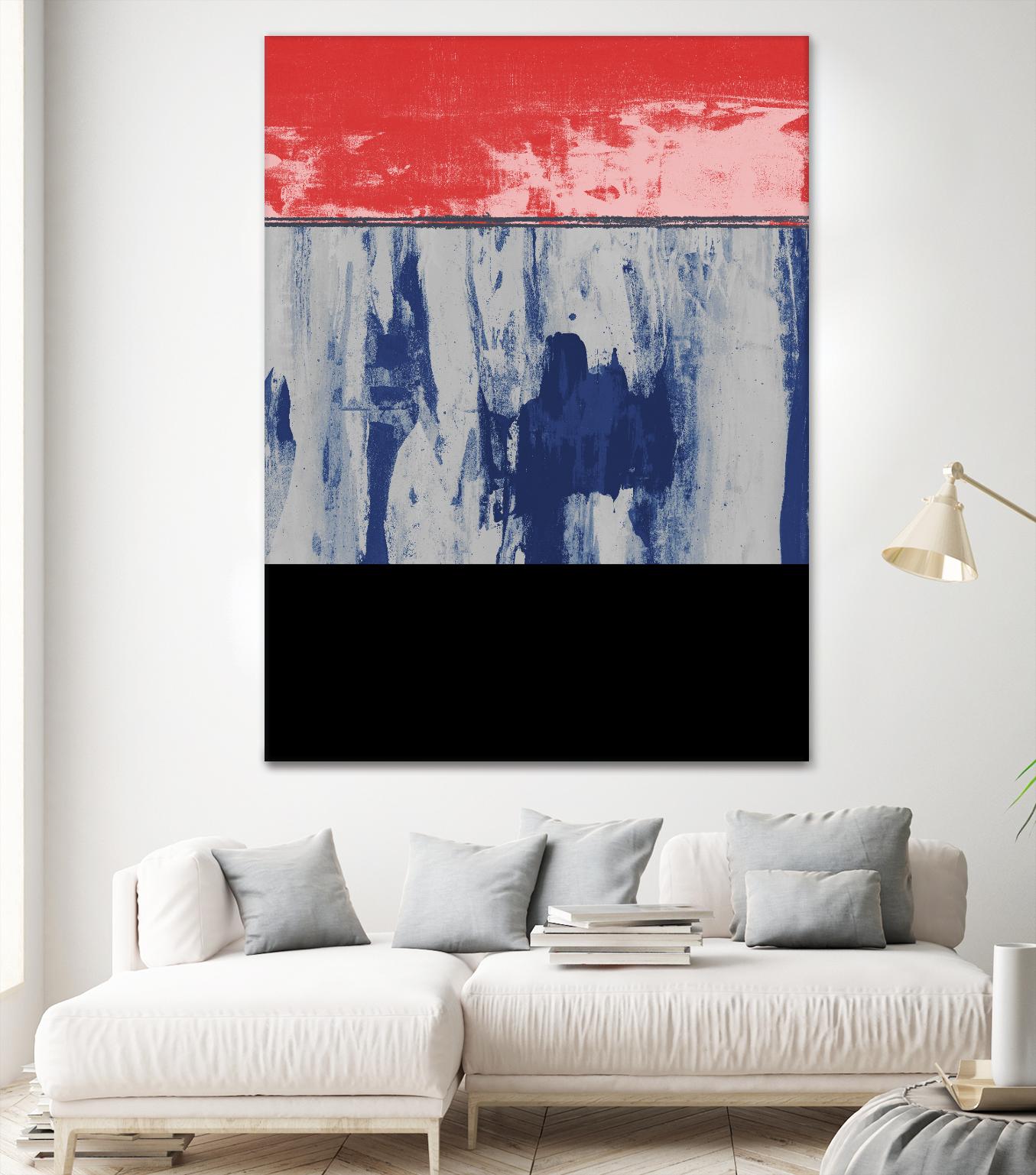 Squeegeescape 25 by Milton Coppo on GIANT ART - red abstract