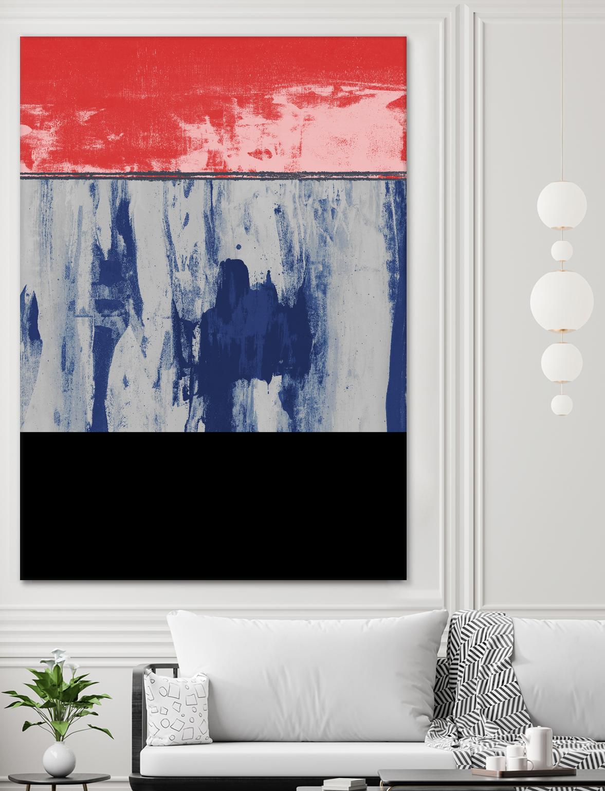 Squeegeescape 25 by Milton Coppo on GIANT ART - red abstract