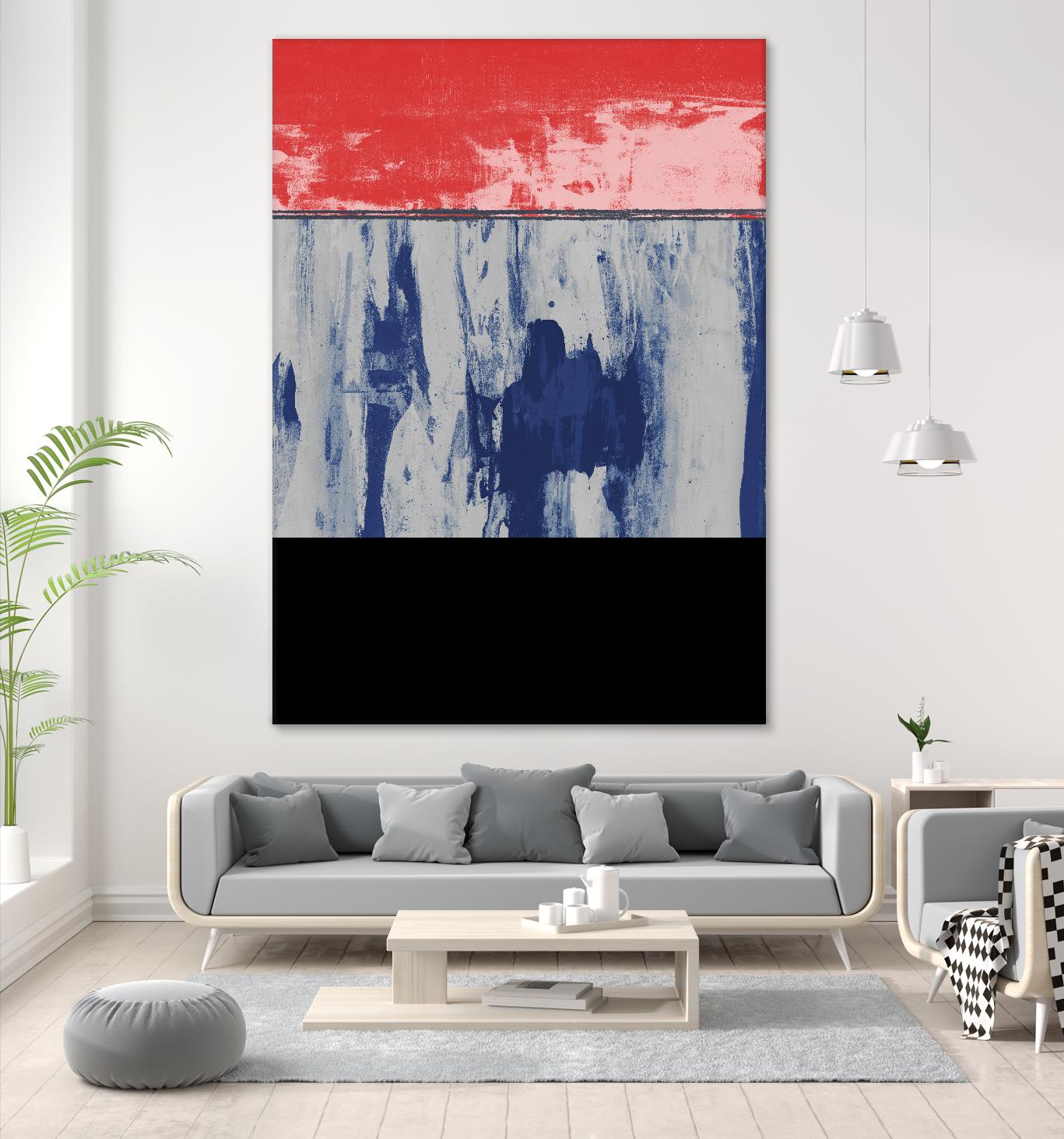 Squeegeescape 25 by Milton Coppo on GIANT ART - red abstract