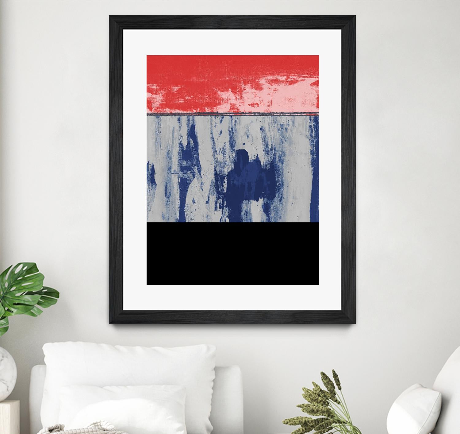 Squeegeescape 25 by Milton Coppo on GIANT ART - red abstract